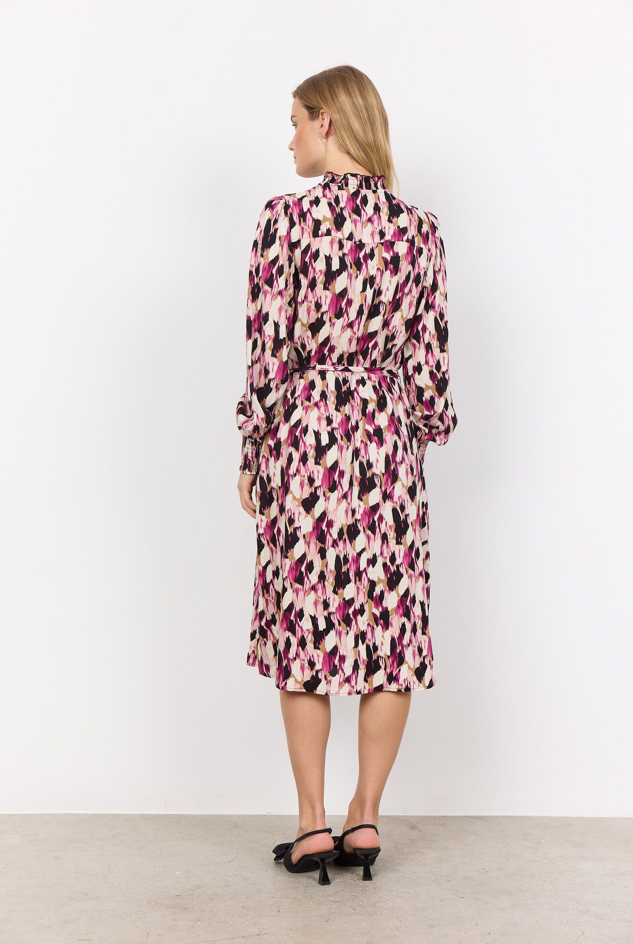Soya Concept Nanna Printed Dress - Fuchsia Combi