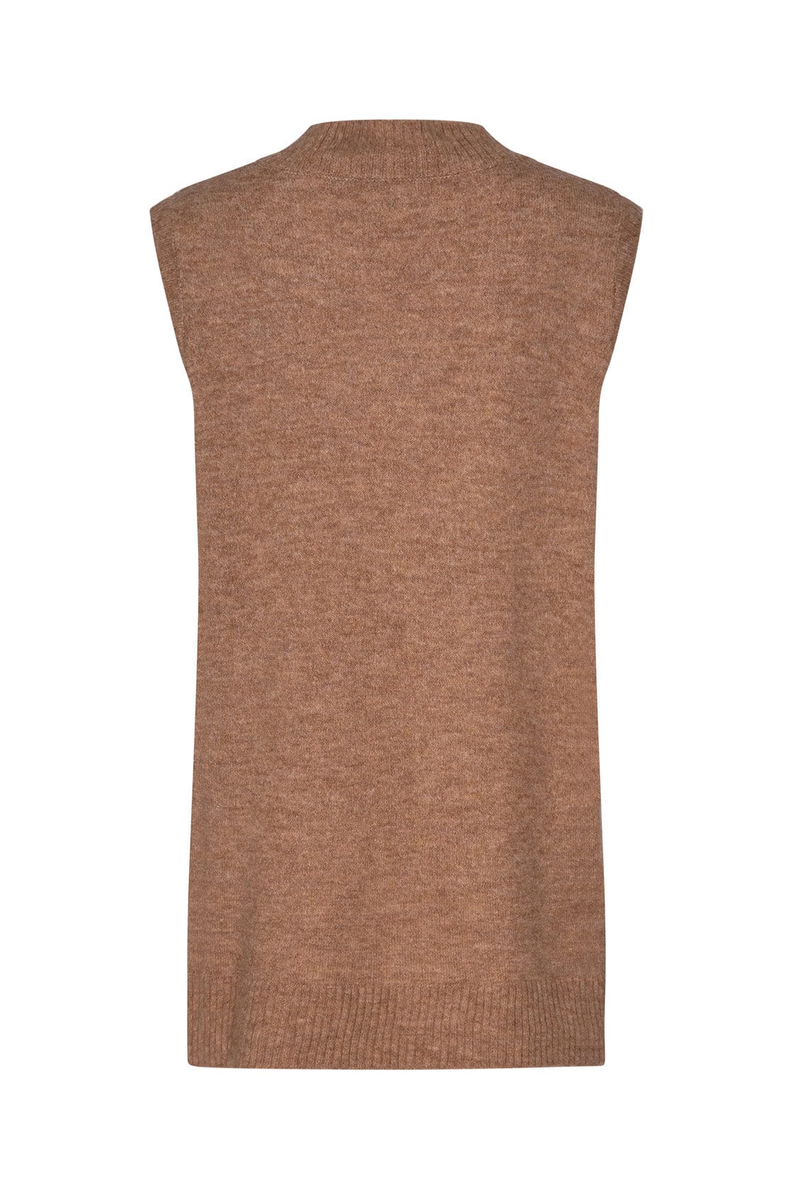 Soya Concept Nessie Knitted Vest Jumper - Toffee Melange