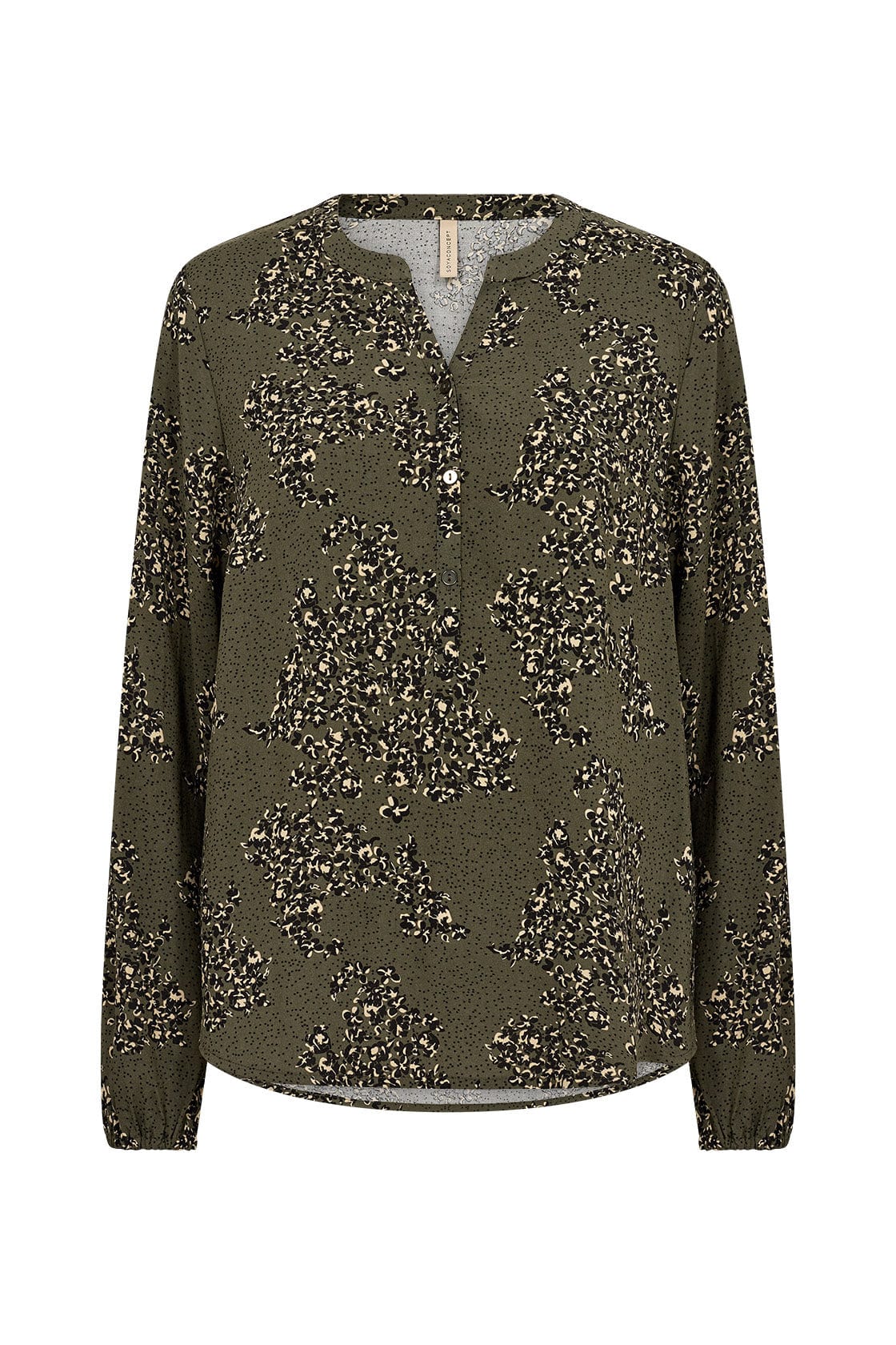 Soya Concept Niela Printed Blouse - Dark Olive Combi