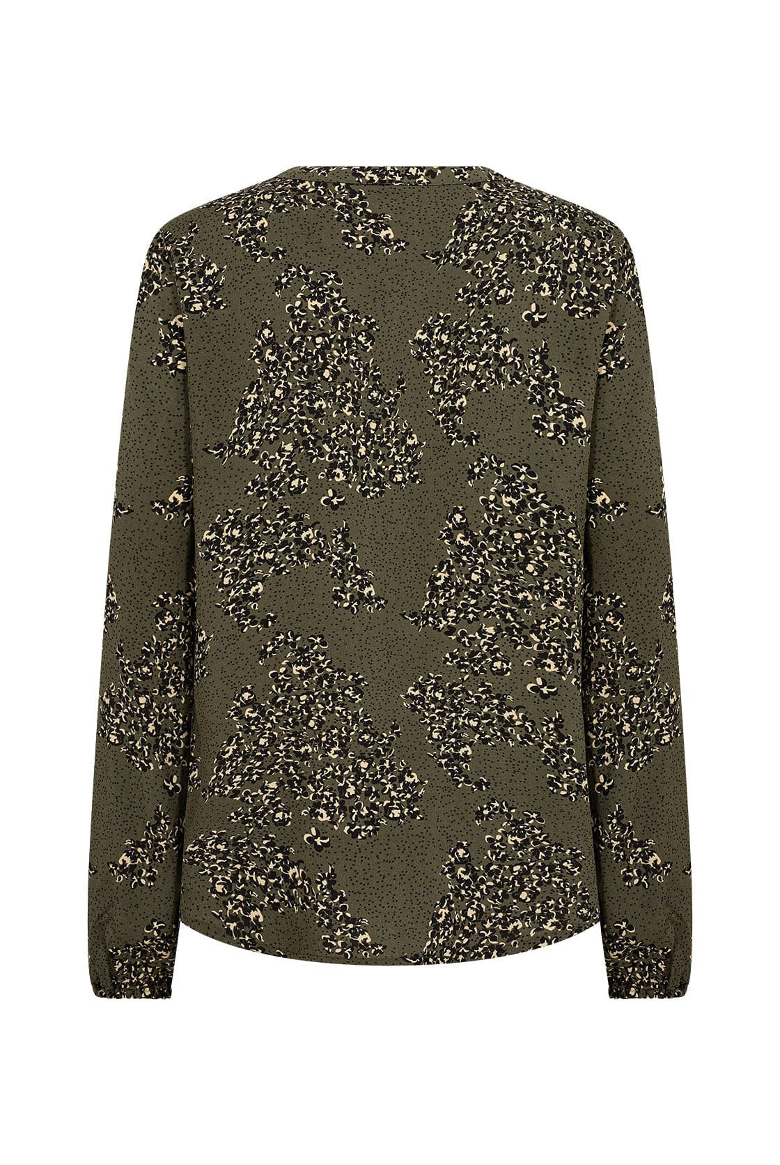 Soya Concept Niela Printed Blouse - Dark Olive Combi