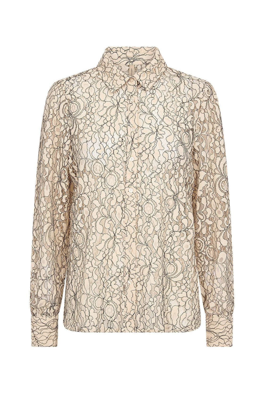 Soya Concept Nilla Lace Shirt - Sand Combi