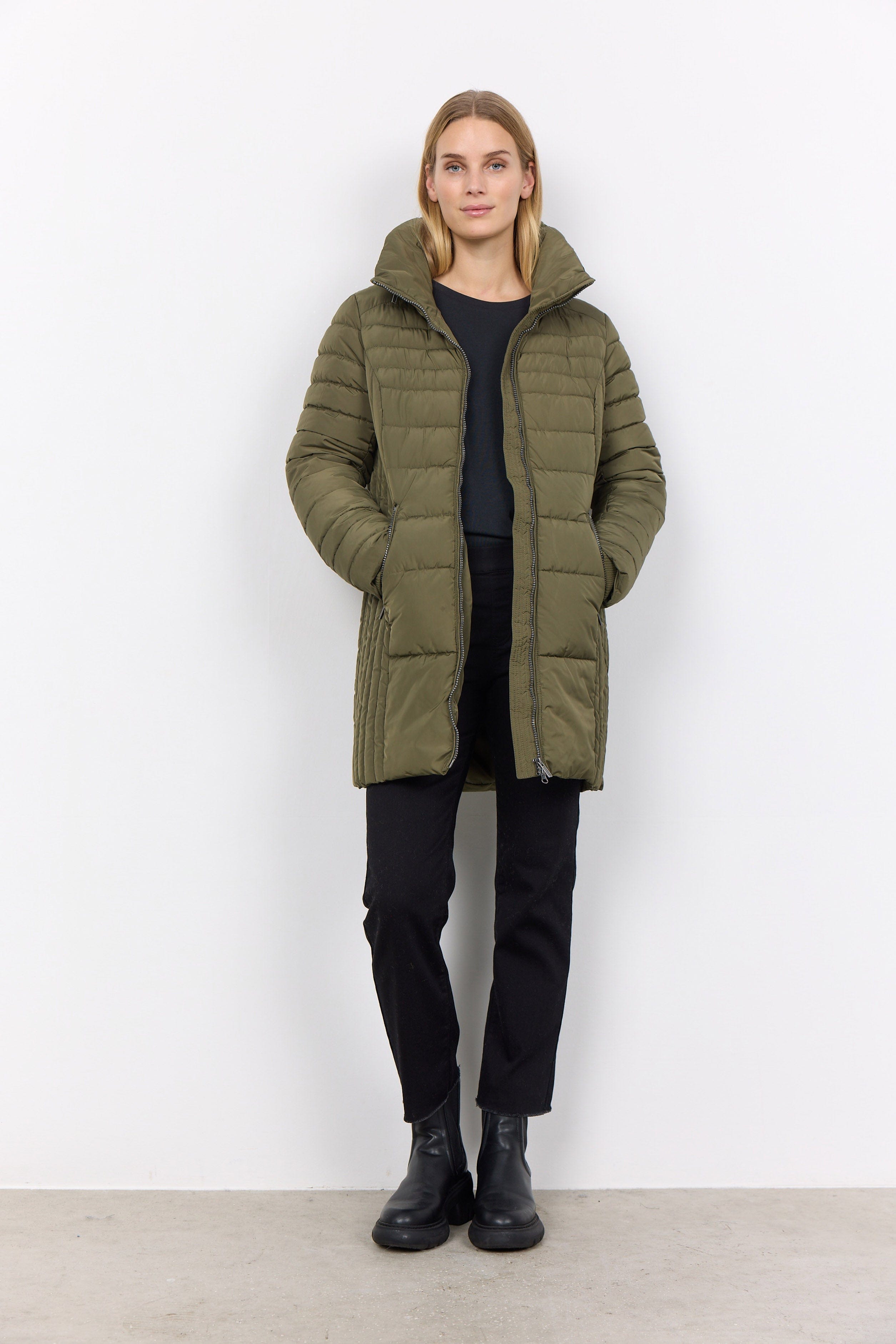 Soya Concept Nina Quilted Jacket - Olive