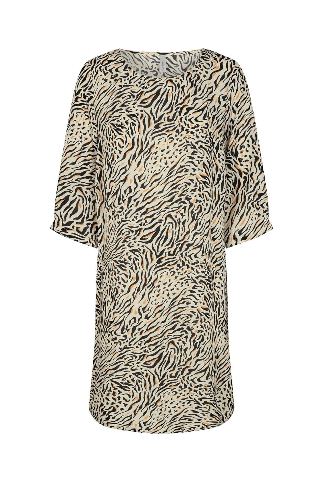 Soya Concept Onassis Animal Print Dress - Biscuit