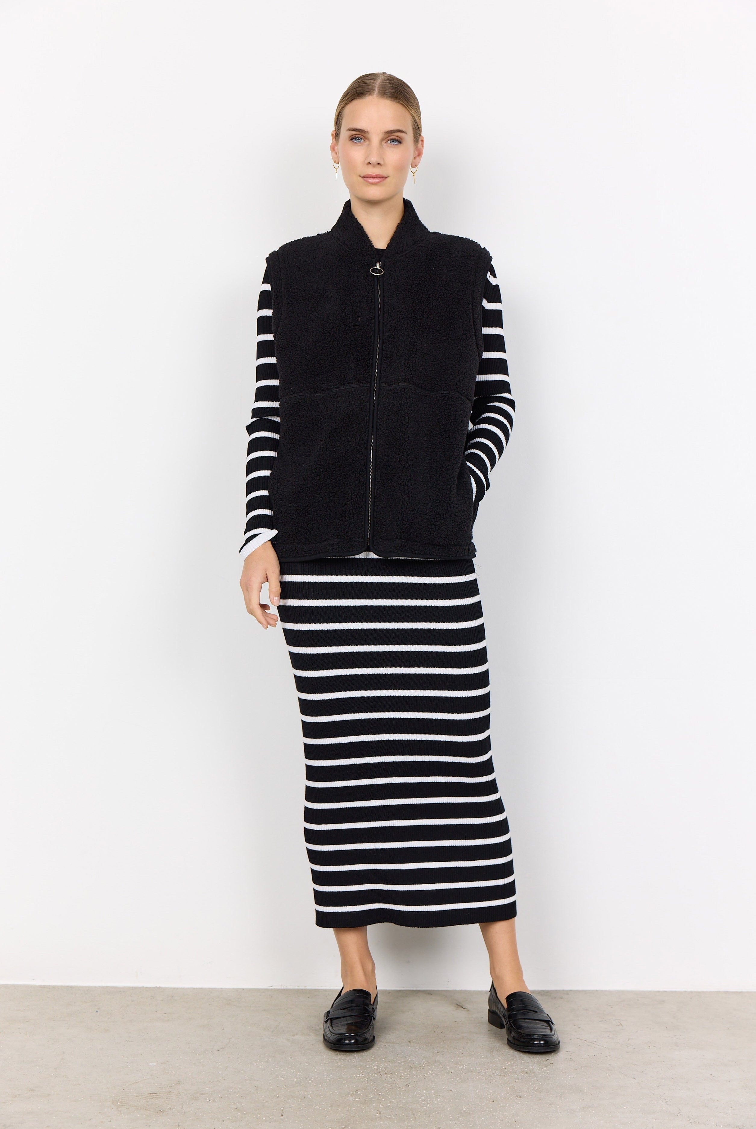 Soya Concept Onyx Fleece Gilet - Black