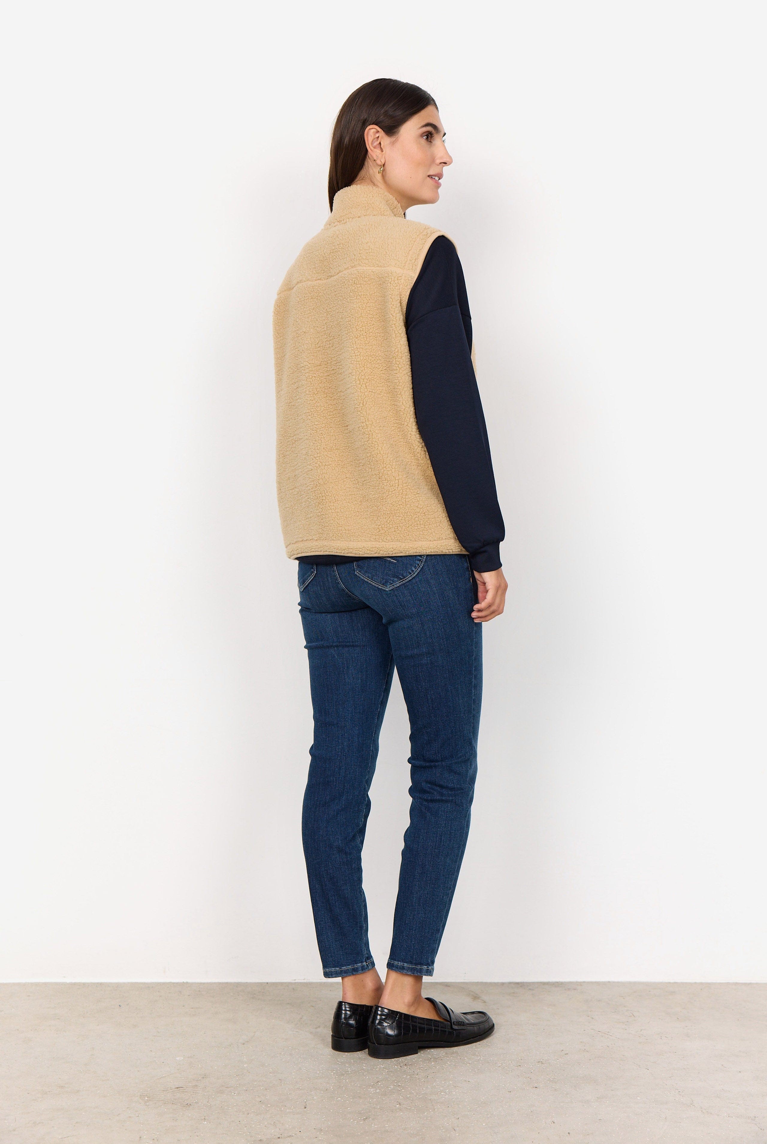 Soya Concept Onyx Fleece Gilet - Sand