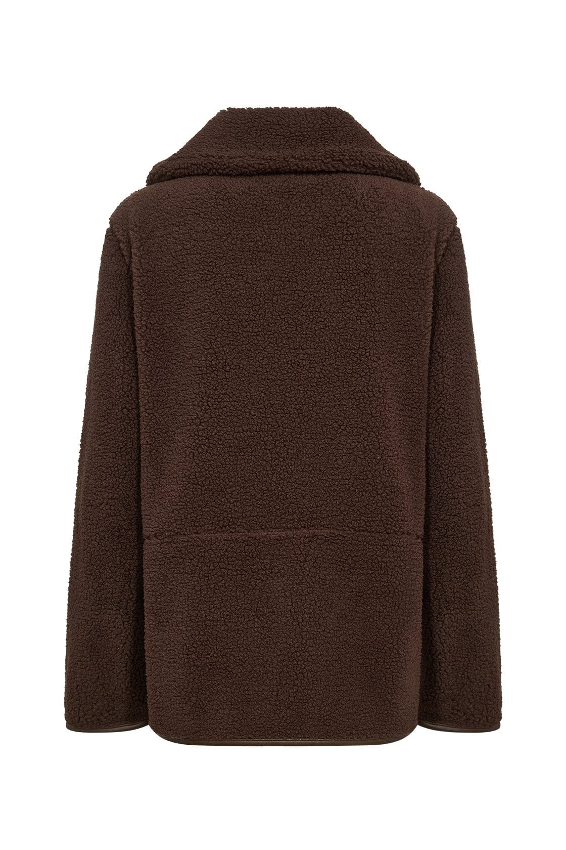 Soya Concept Onyx Wide Collar Fleece Jacket - Hot Fudge