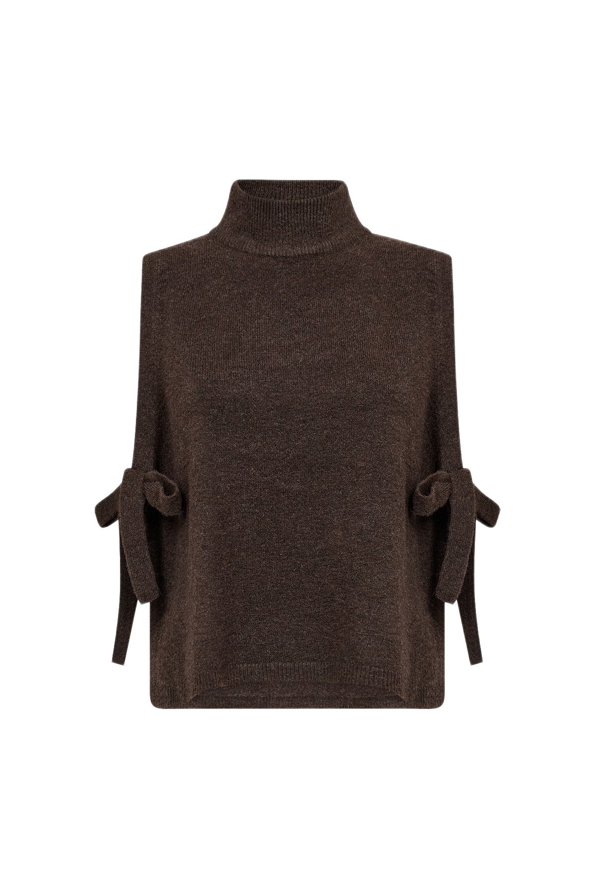 Soya Concept Orlean Side-Tie Knitted Tabard - Chocolate Plum Melange