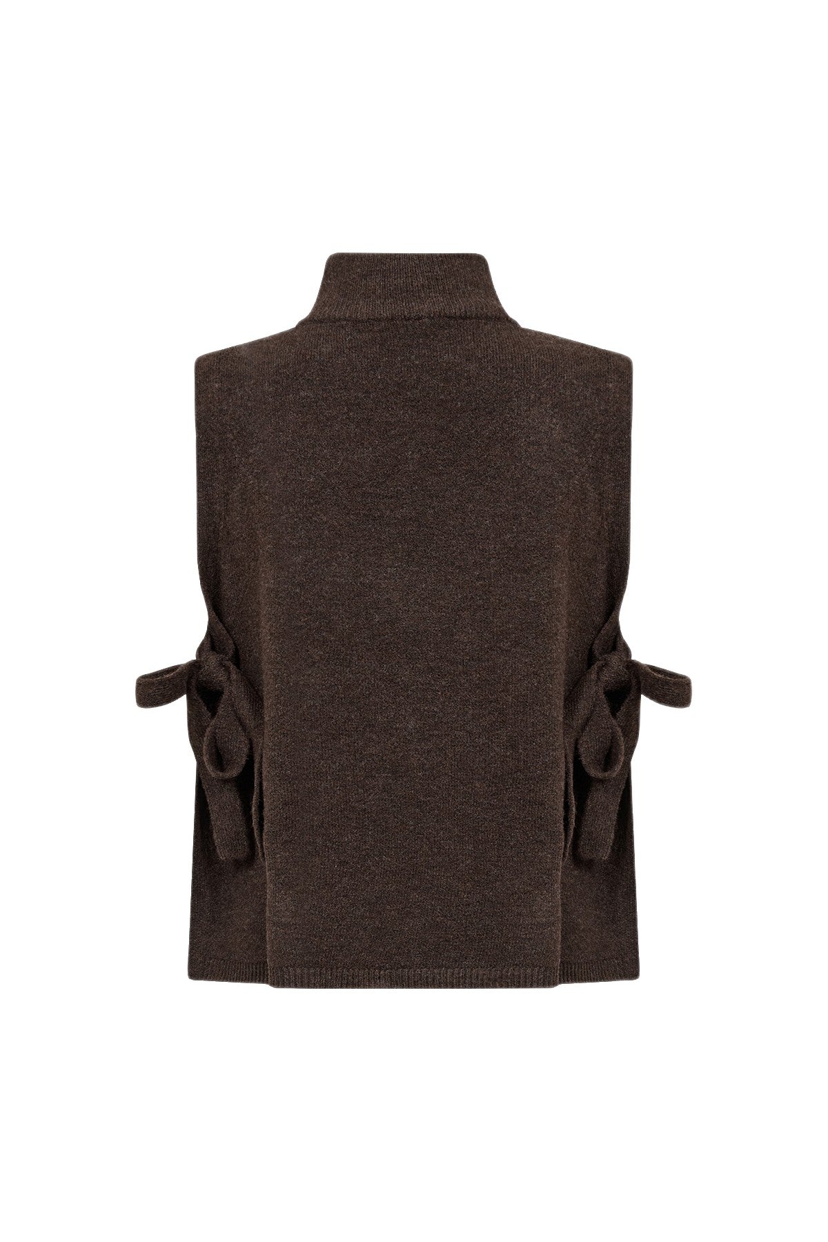 Soya Concept Orlean Side-Tie Knitted Tabard - Chocolate Plum Melange