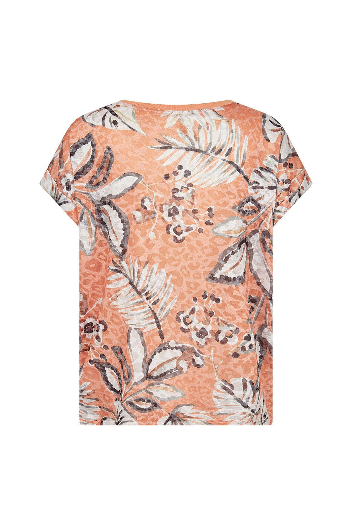 Soya Concept Panike Printed T-Shirt - Papaya Combi
