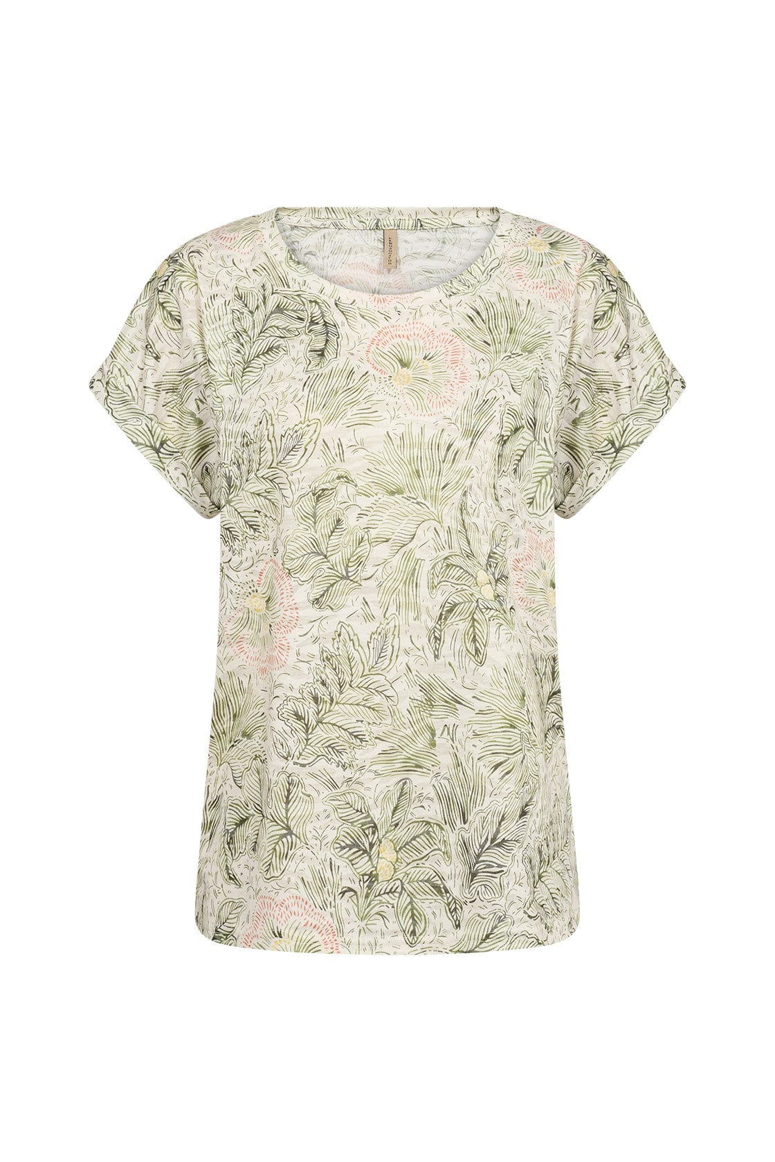Soya Concept Panike Printed T-Shirt - Thyme Combi