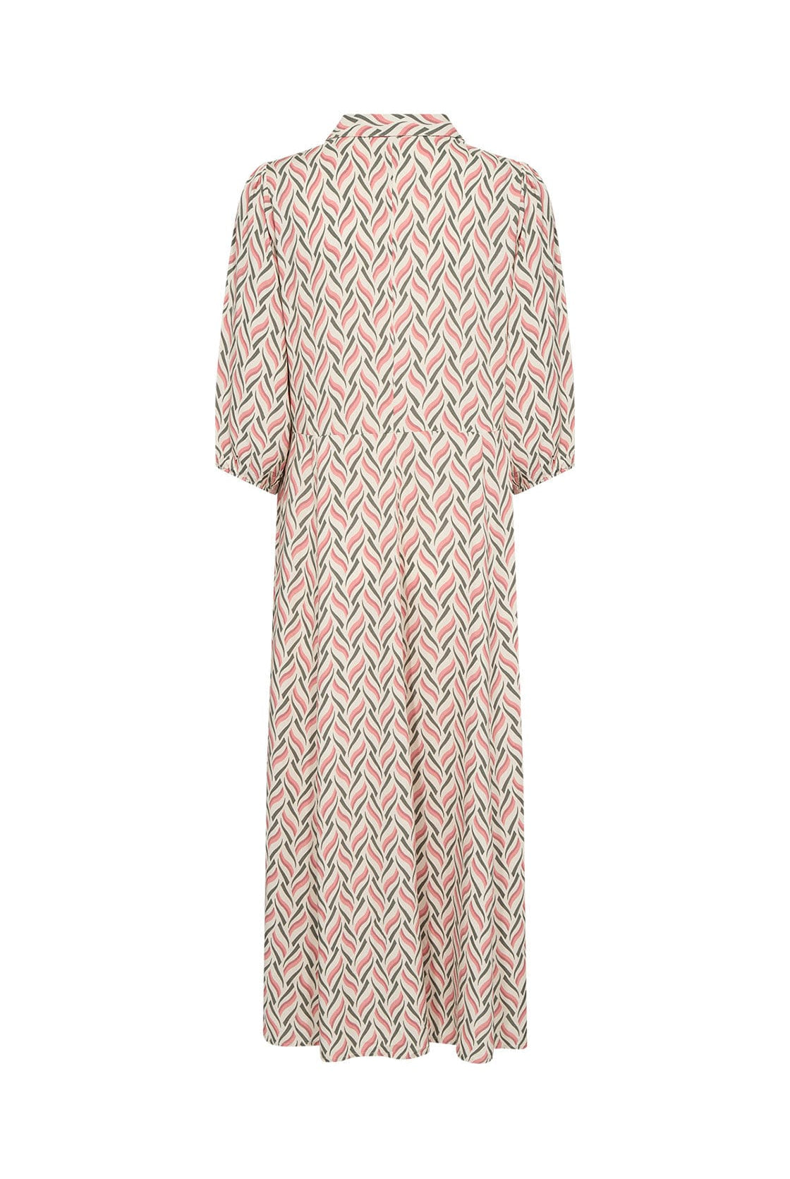 Soya Concept Penny Geo Print Midi Dress - Peach Pink Combi