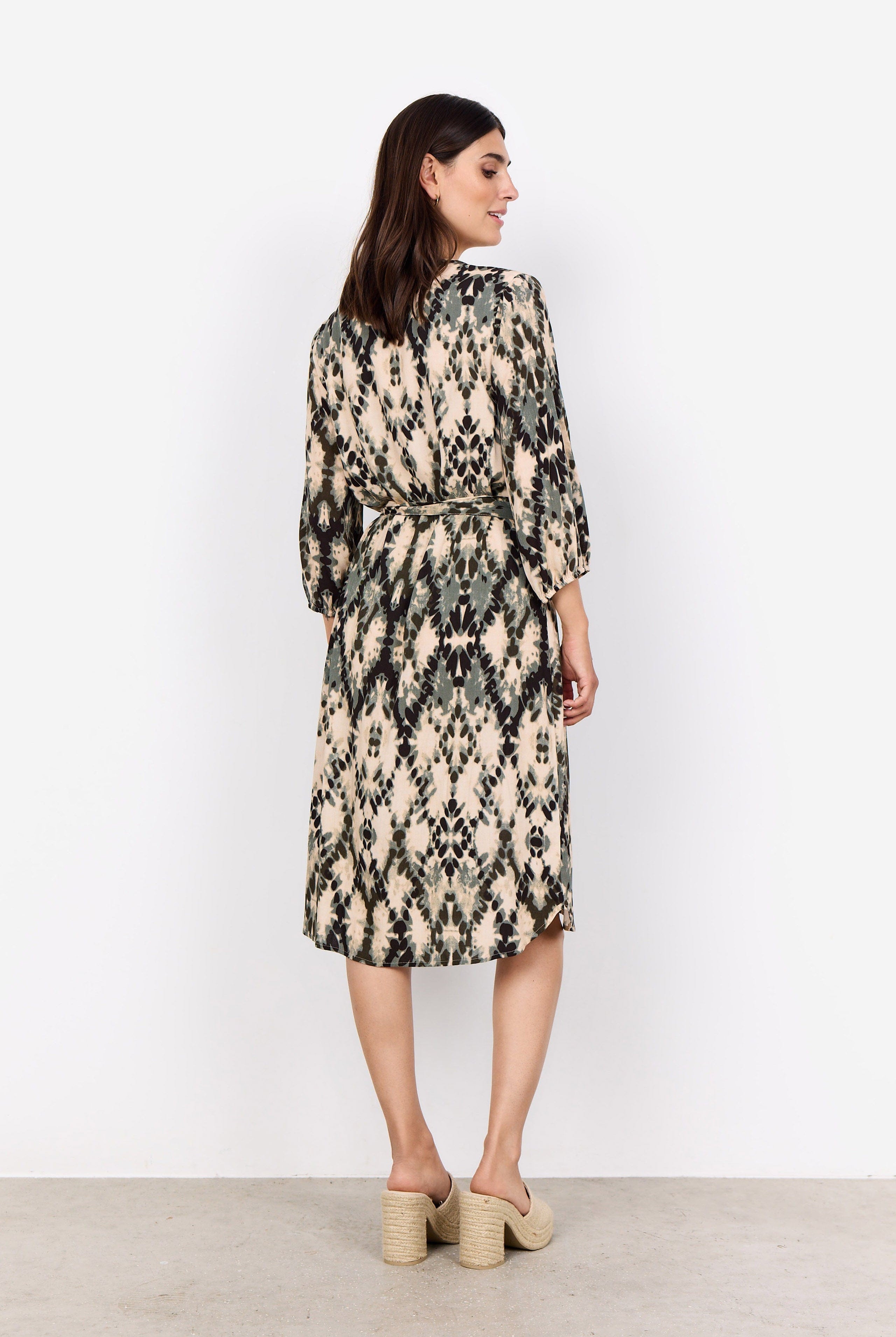 Soya Concept Pontida Abstract Print Dress - Misty Combi