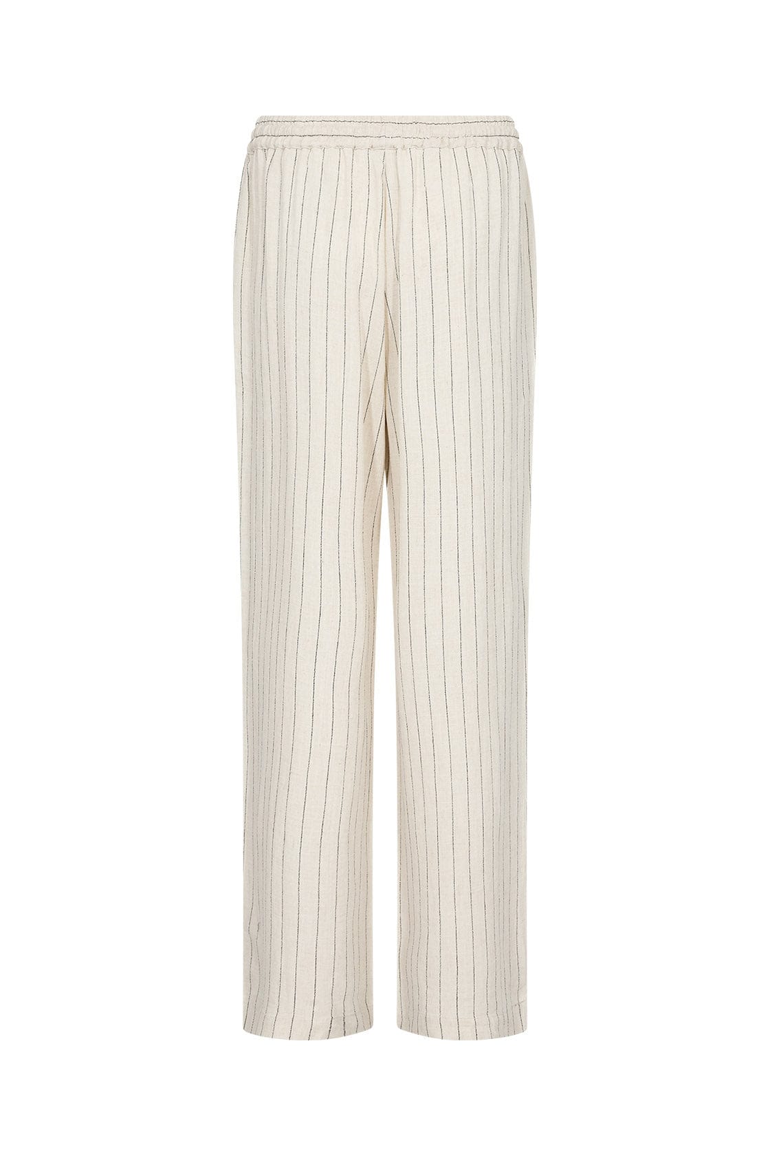 Soya Concept Poula Stripe Elasticated Waist Trousers - Cream Combi