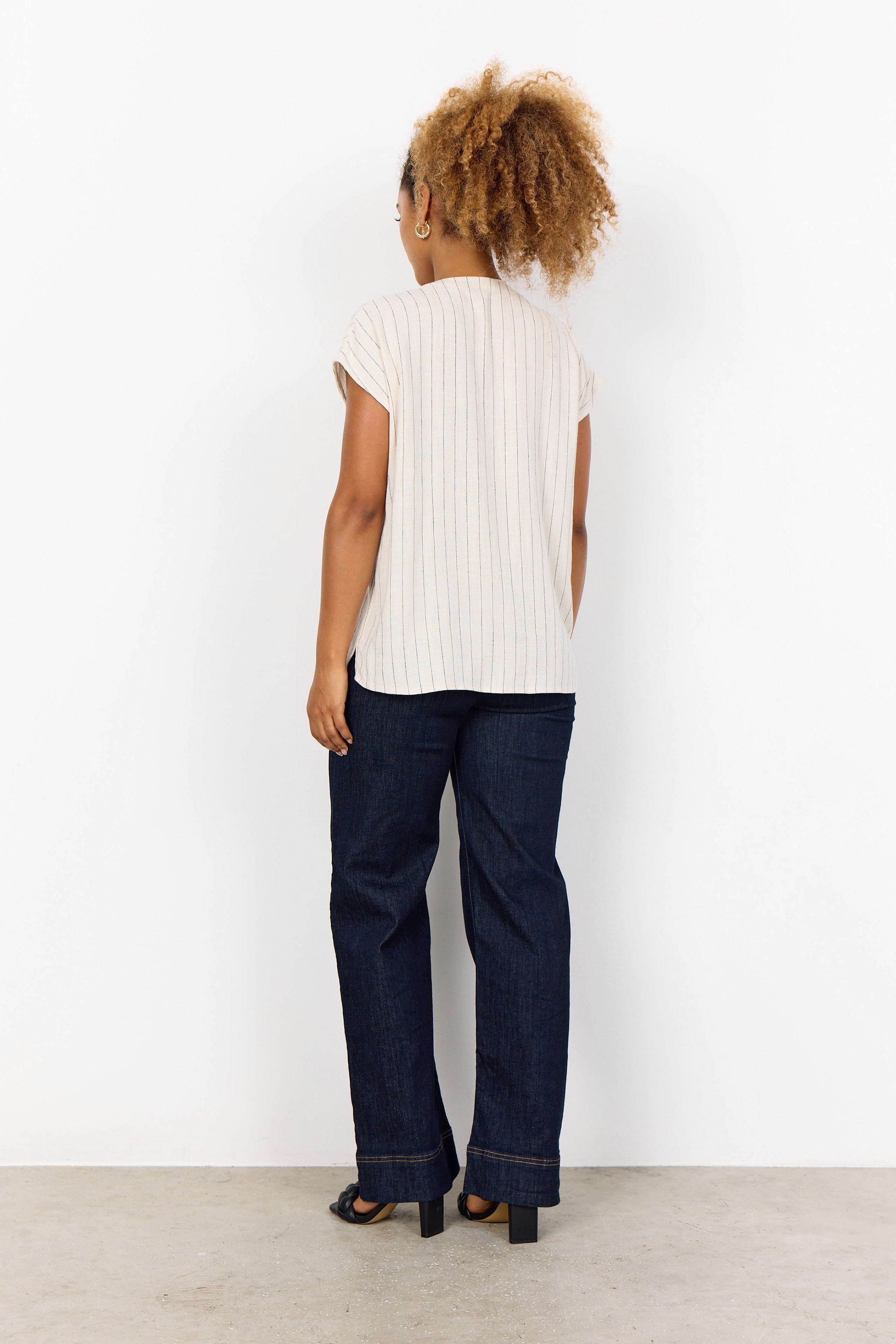 Soya Concept Poula Stripe Top - Cream Combi