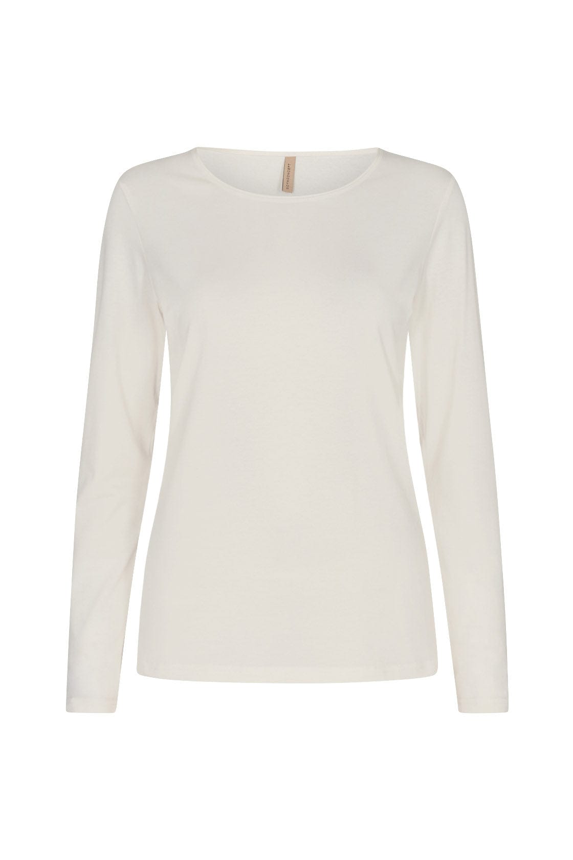 Soya Concept Pylle Plain Long Sleeve Top - Off White