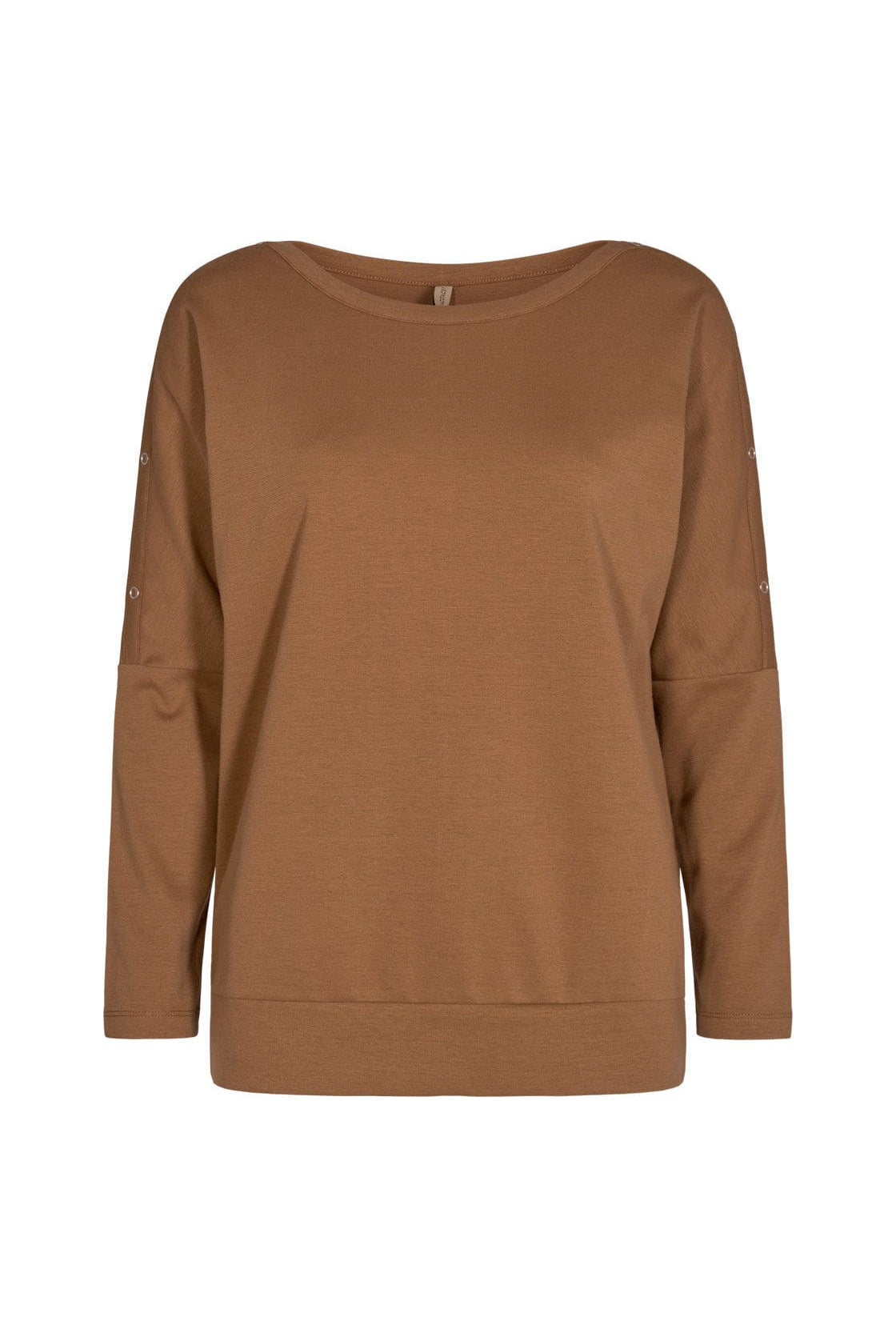 Soya Concept Rabine Plain Long Sleeve Top - Caramel