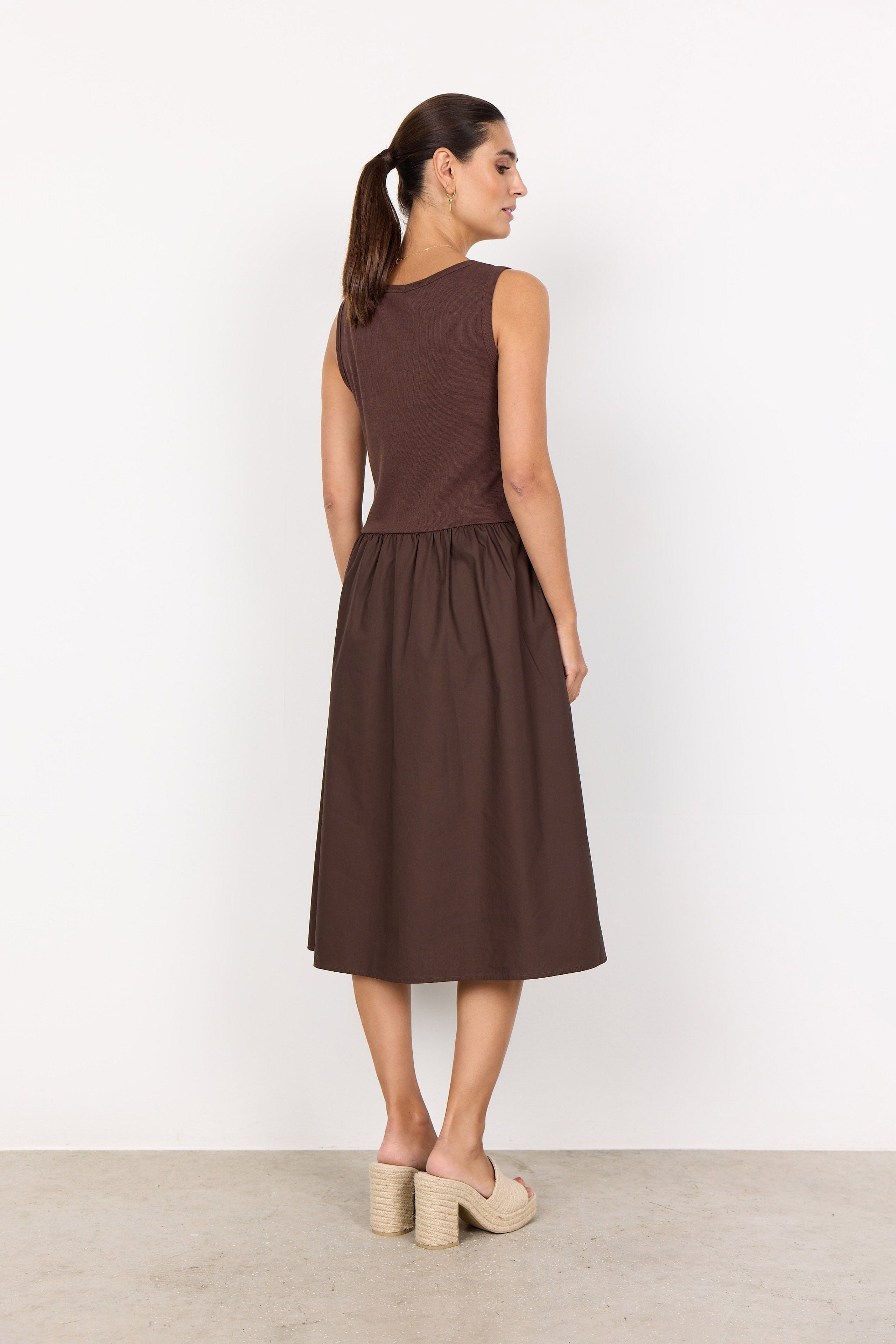 Soya Concept Rachelle Sleeveless Dress - Hot Fudge