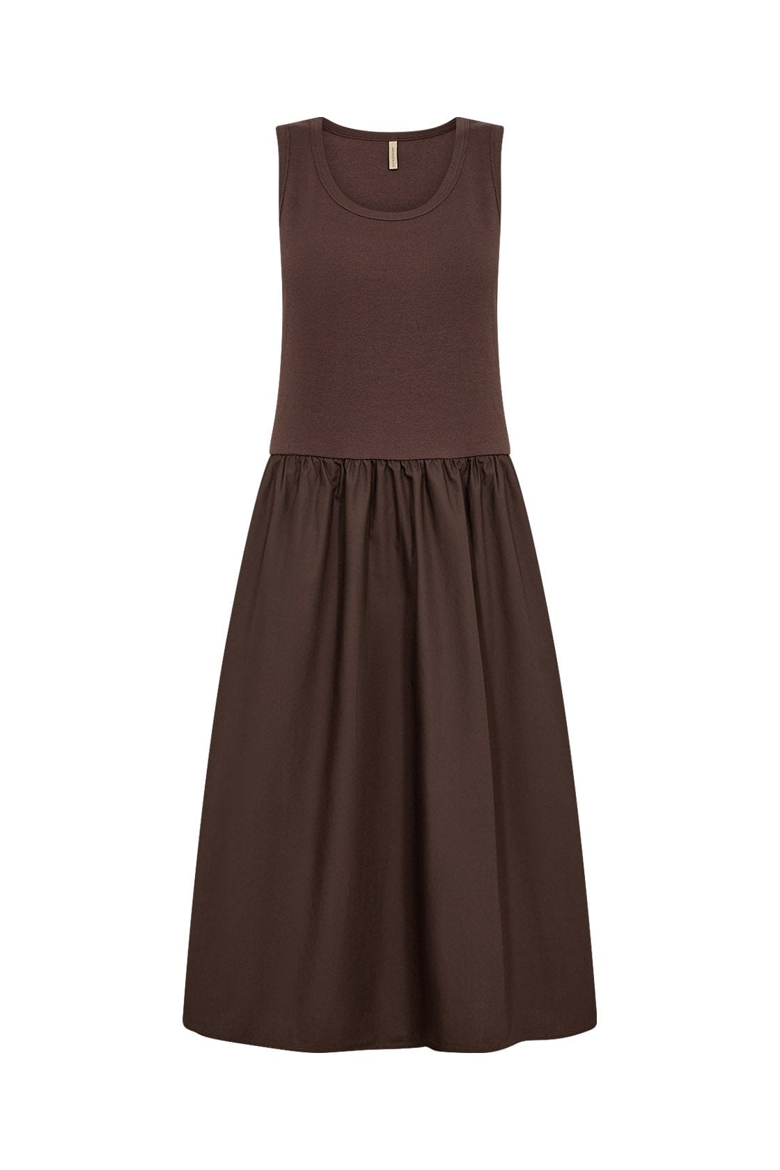 Soya Concept Rachelle Sleeveless Dress - Hot Fudge