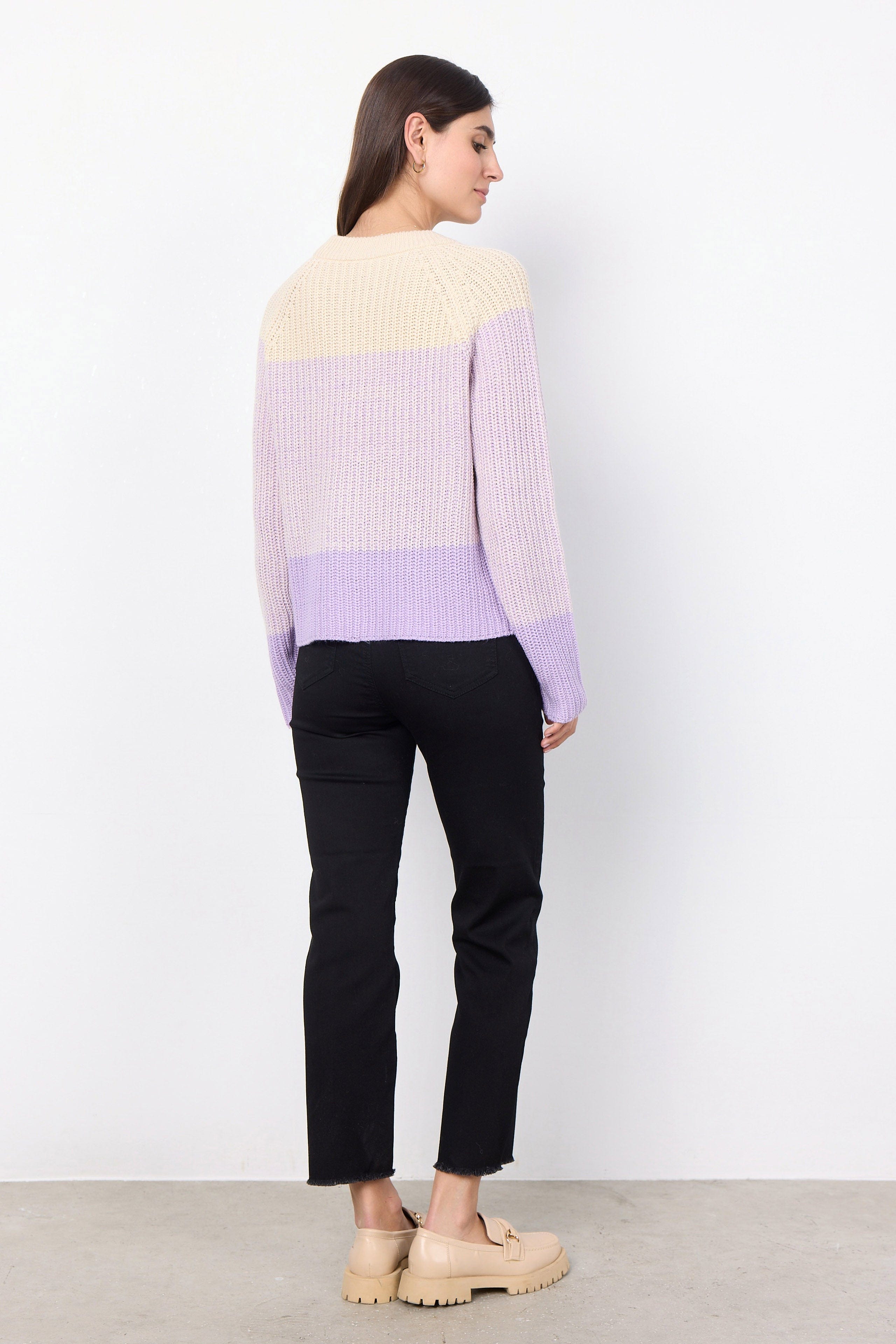 Soya Concept Remone Stripe Jumper - Lilac Breeze Combi