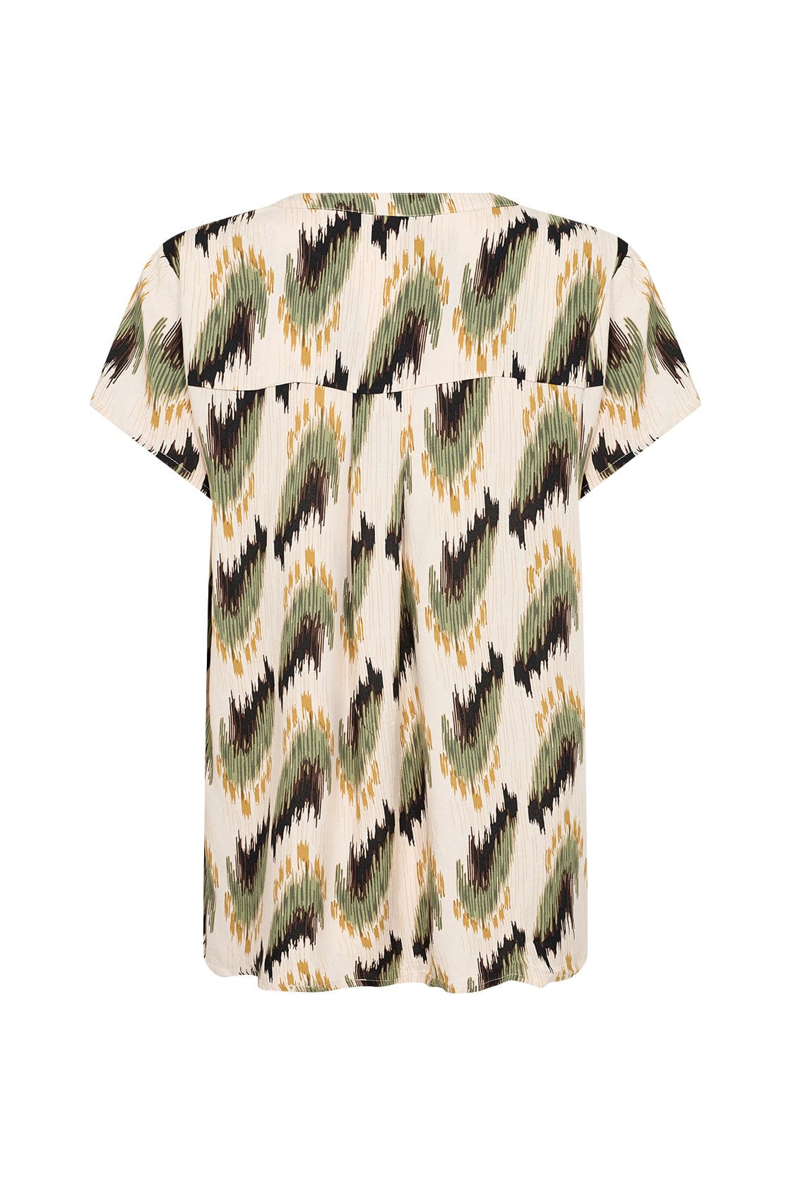 Soya Concept Rosilda Abstract Print T-Shirt - Calliste Green Combi