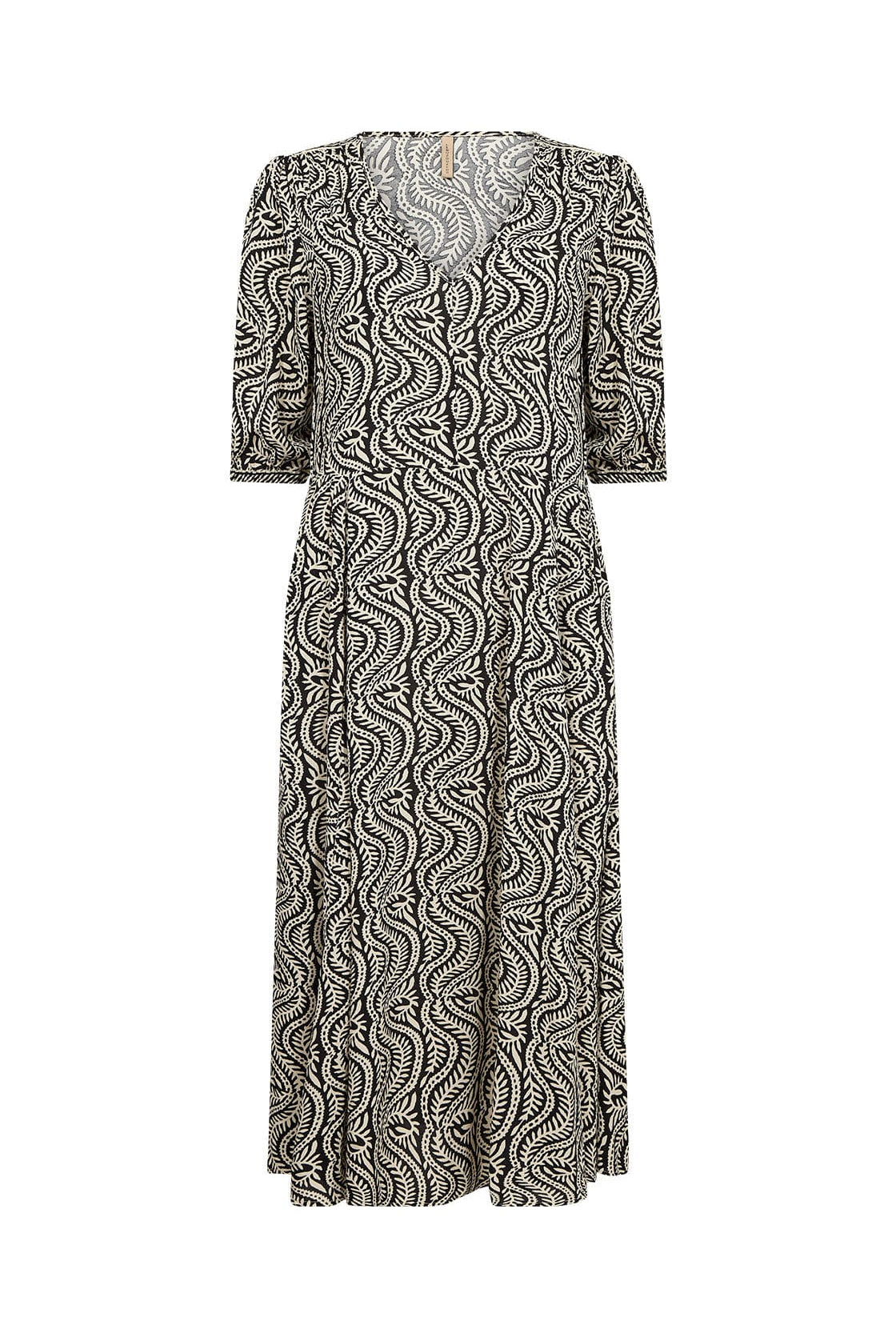 Soya Concept Rositta Printed Midi Dress - Black Combi