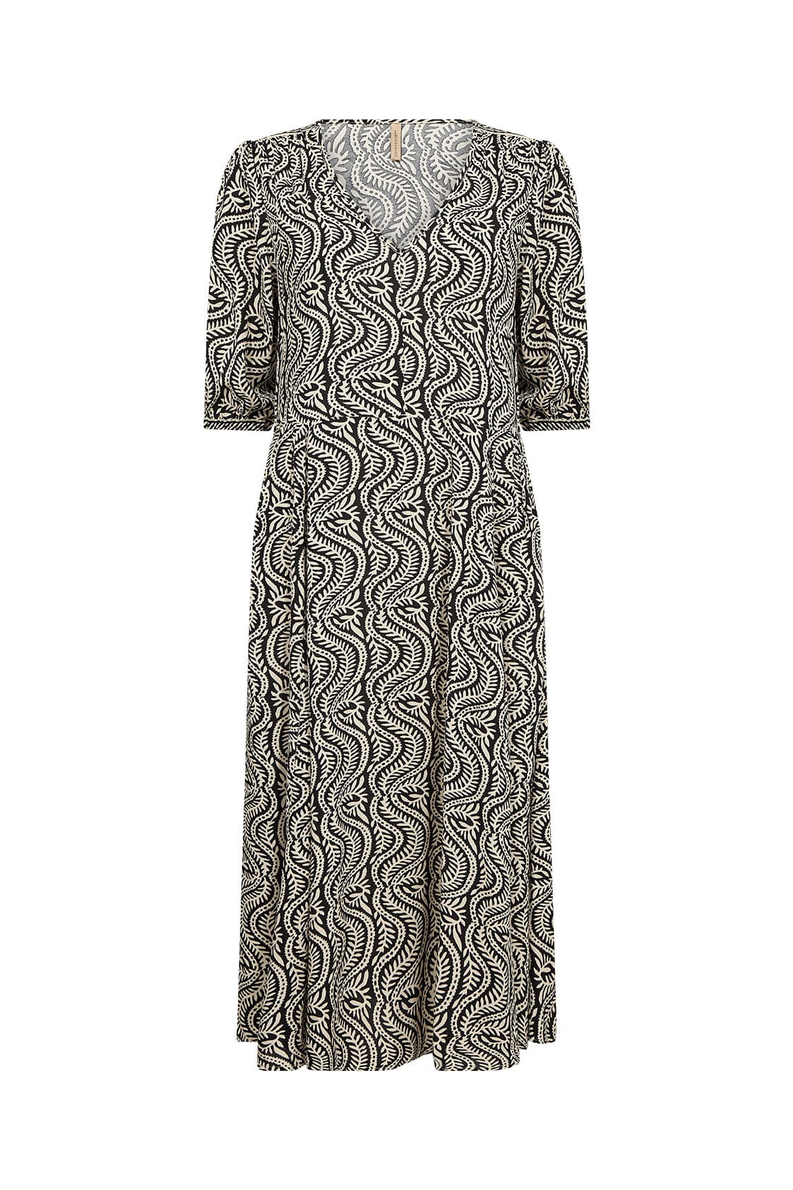 Soya Concept Rositta Printed Midi Dress - Black Combi