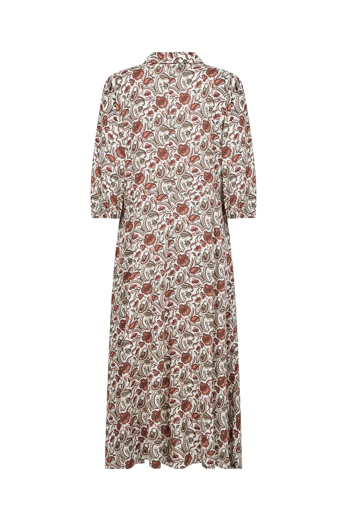 Soya Concept Samea Printed Midi Dress - Mineral Red Combi