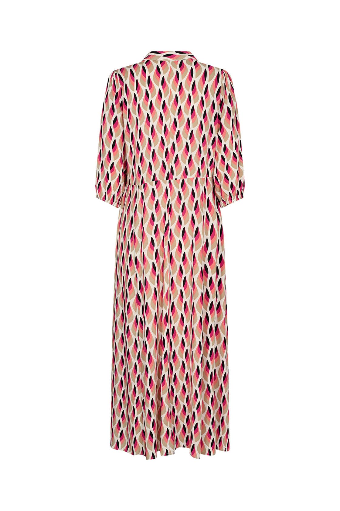 Soya Concept Sammy Abstract Print Dress - Fuchsia Rose Combi