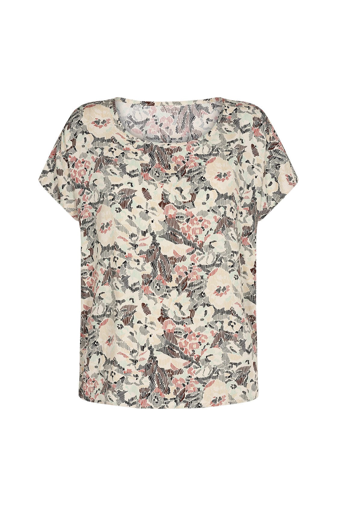 Soya Concept Sammy Printed Blouse - Shadow Green Combi