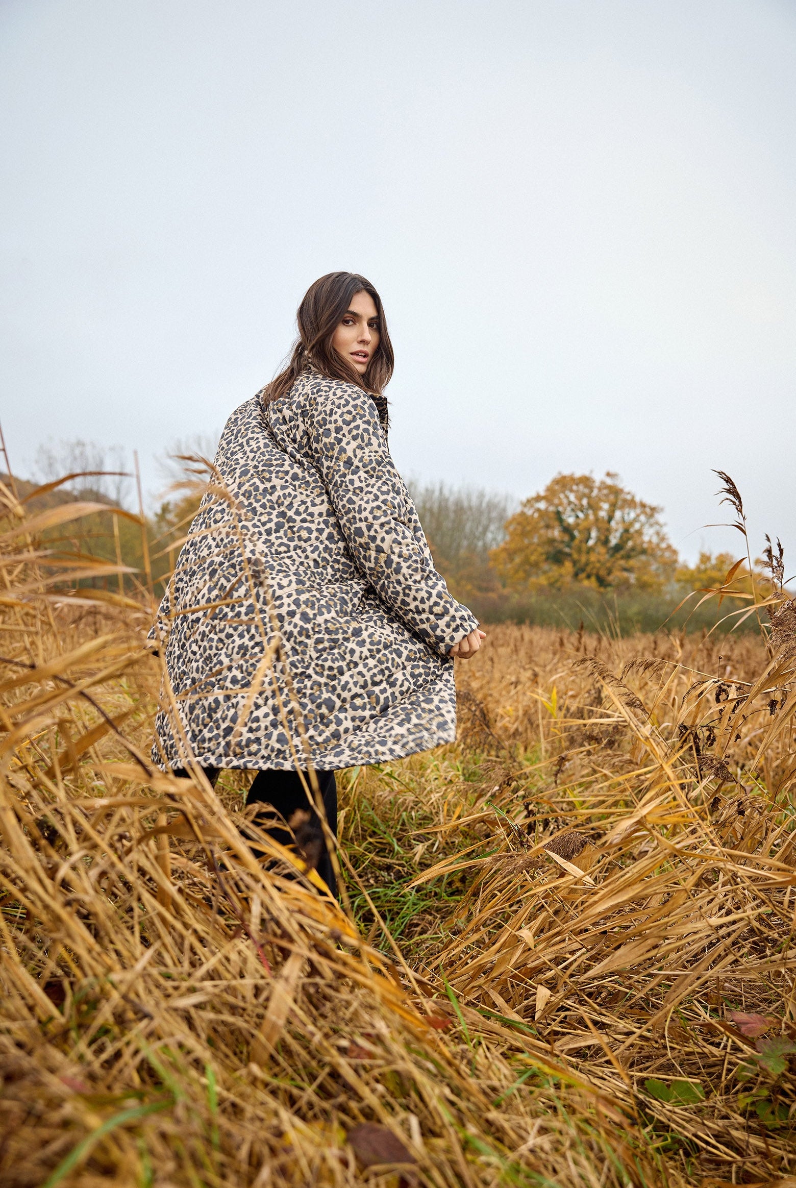 Soya Concept Sedine Quilted Leopard Print - Black Combi