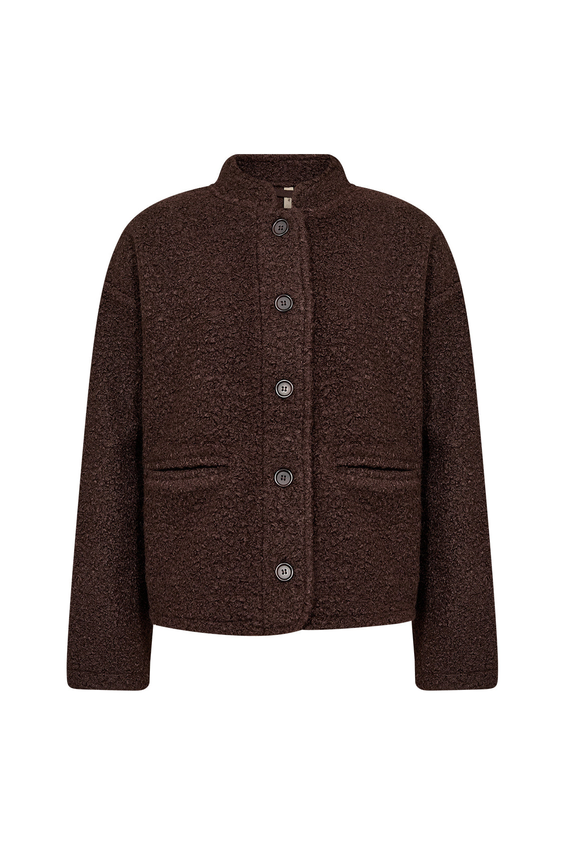 Soya Concept Shaima Boucle Style Jacket - Chocolate Plum
