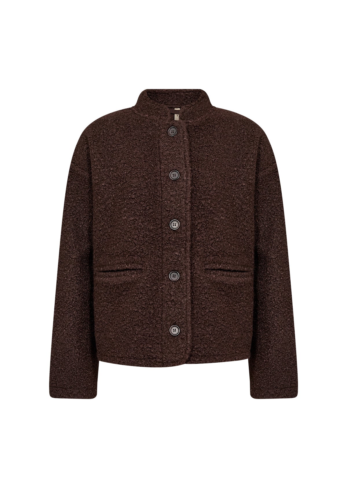 Soya Concept Shaima Boucle Style Jacket - Chocolate Plum