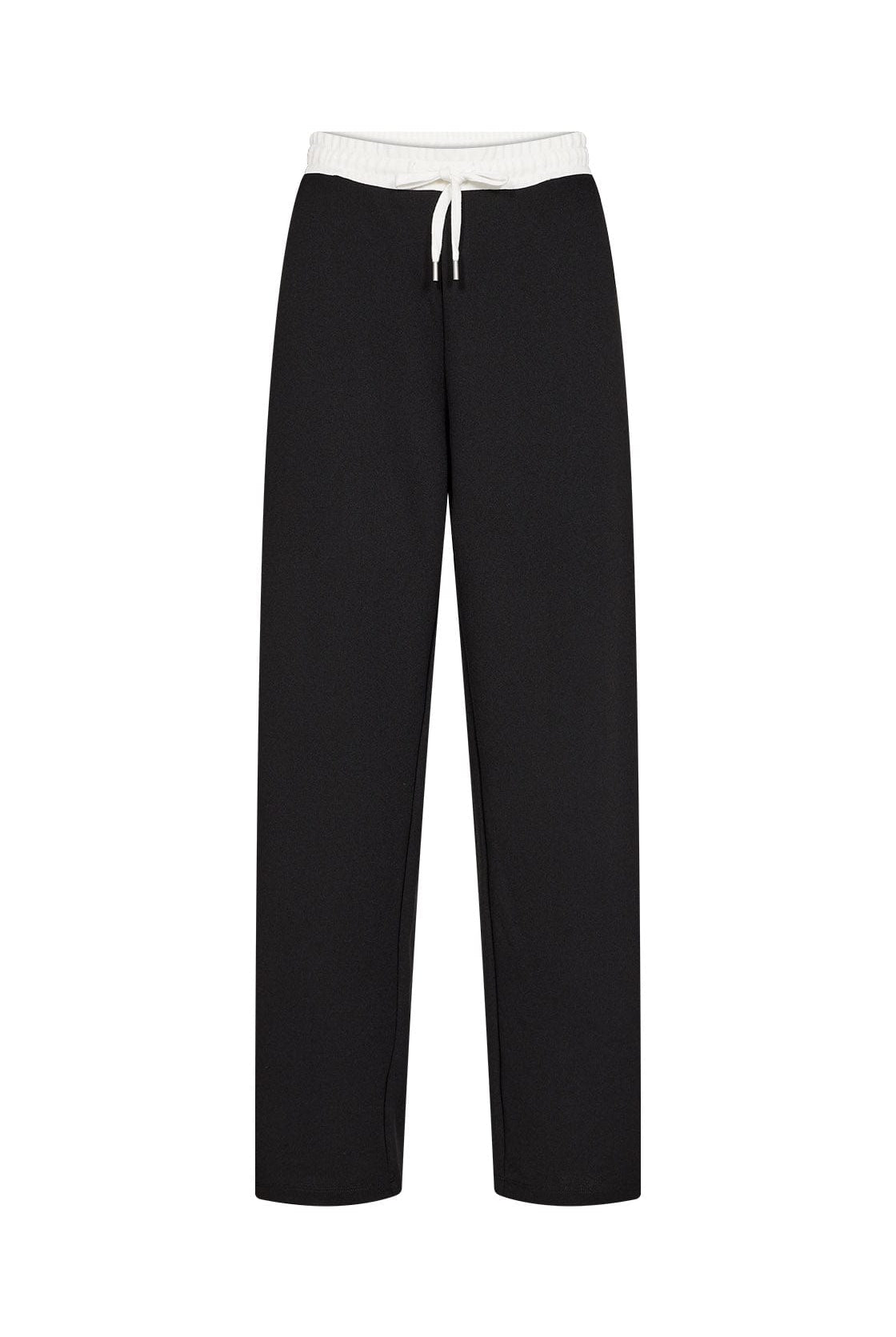 Soya Concept Siham Contrast Elastic Waist Trousers - Black