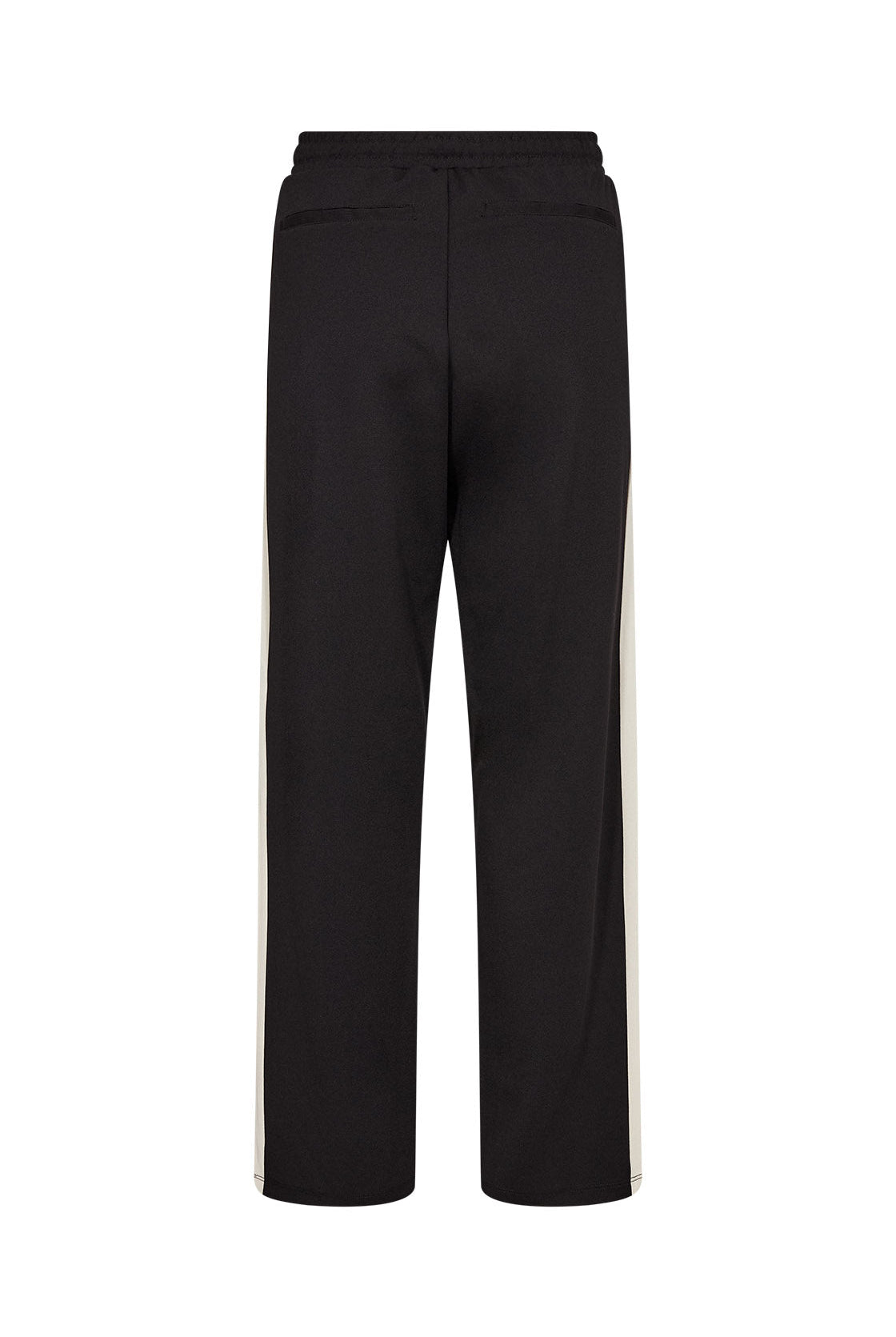 Soya Concept Siham Contrast Elasticated Waist Straight Leg - Black Combi