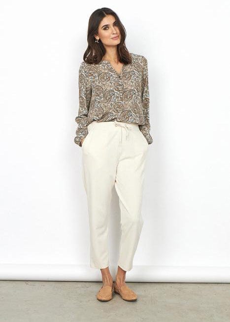 Soya Concept Siham Elastic Waist Trousers - Cream