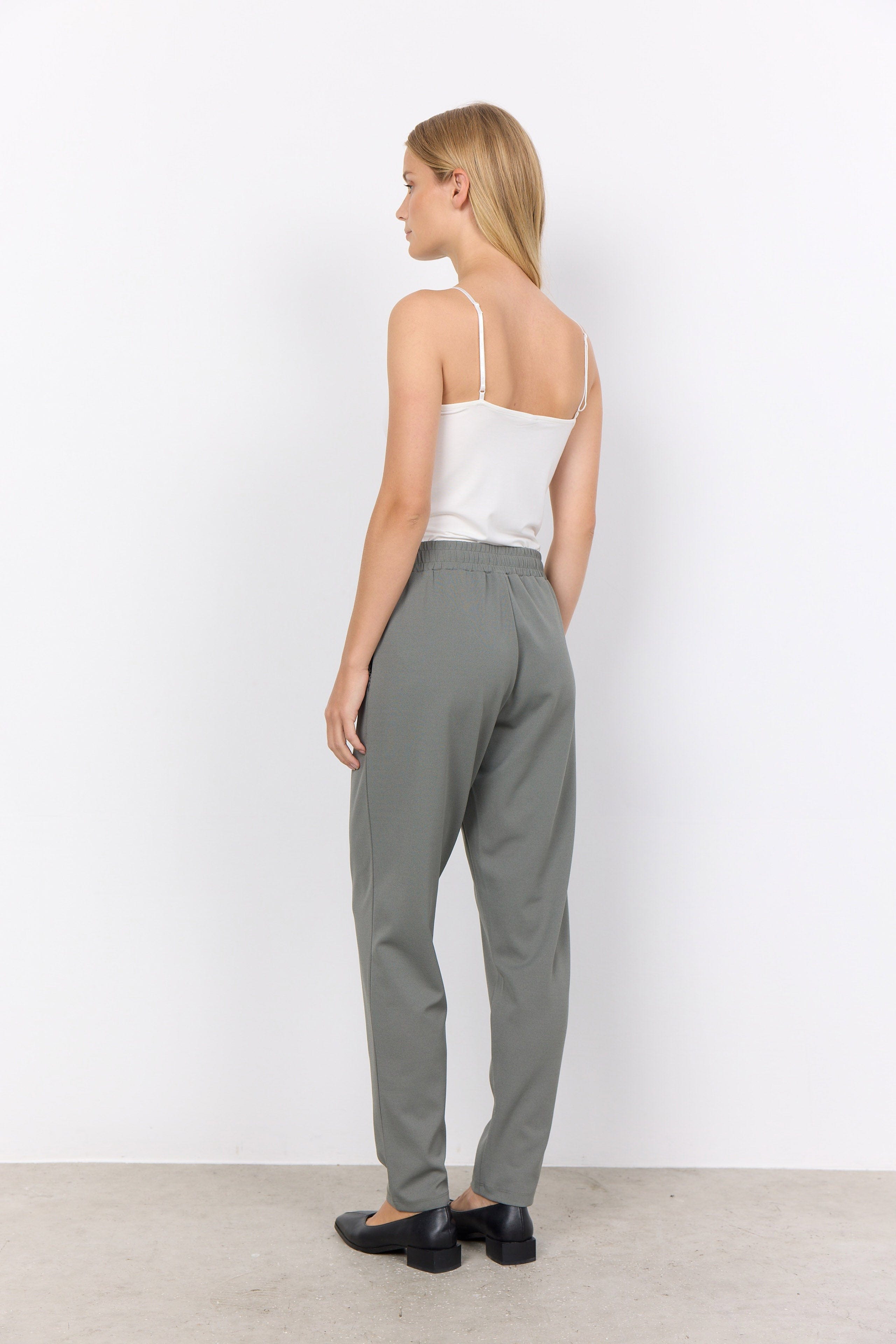 Soya Concept Siham Elastic Waist Trousers - Misty