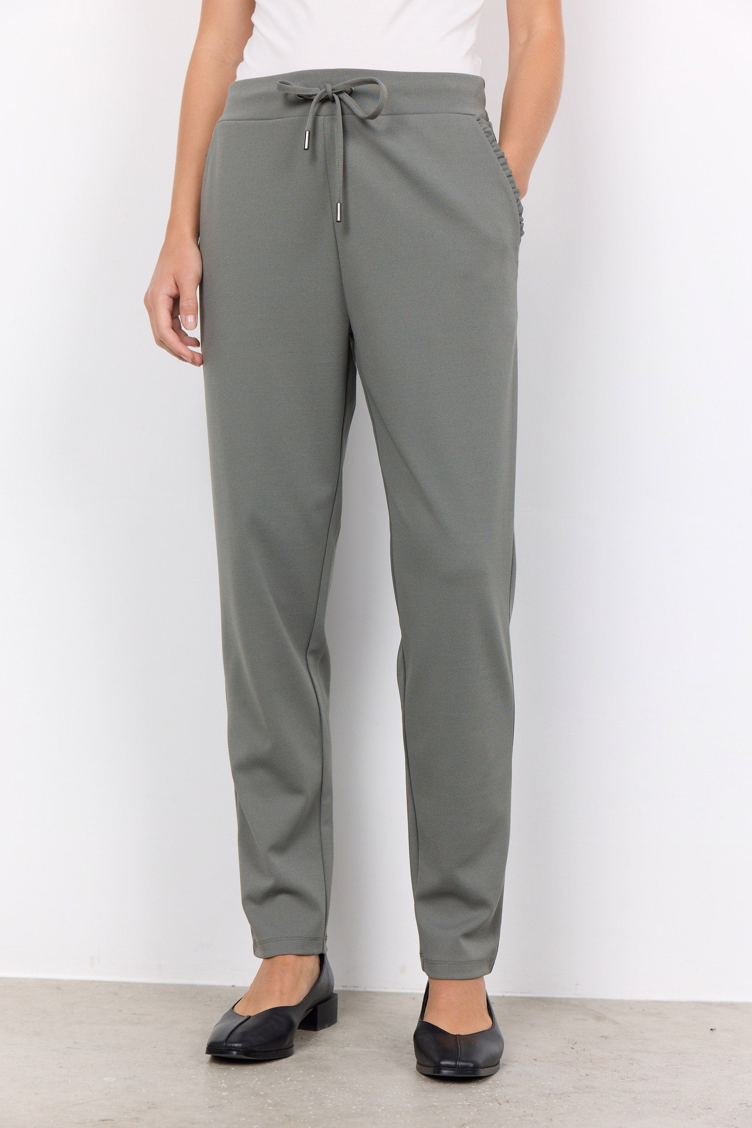 Soya Concept Siham Elastic Waist Trousers - Misty