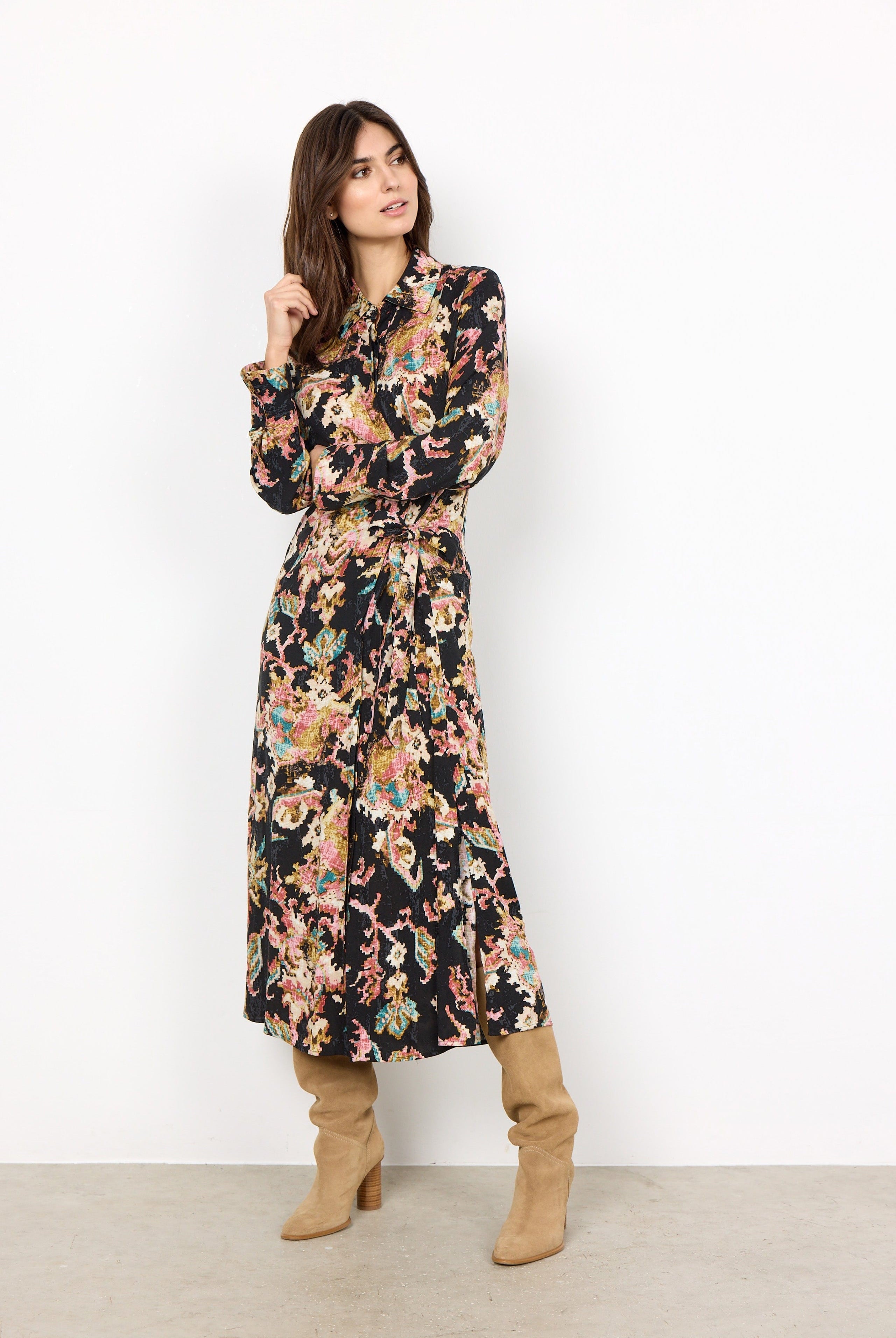 Soya Concept Takari Dress - Black Combi