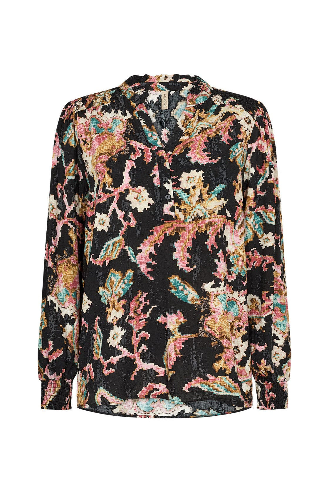 Soya Concept Takari Printed Blouse - Black Combi