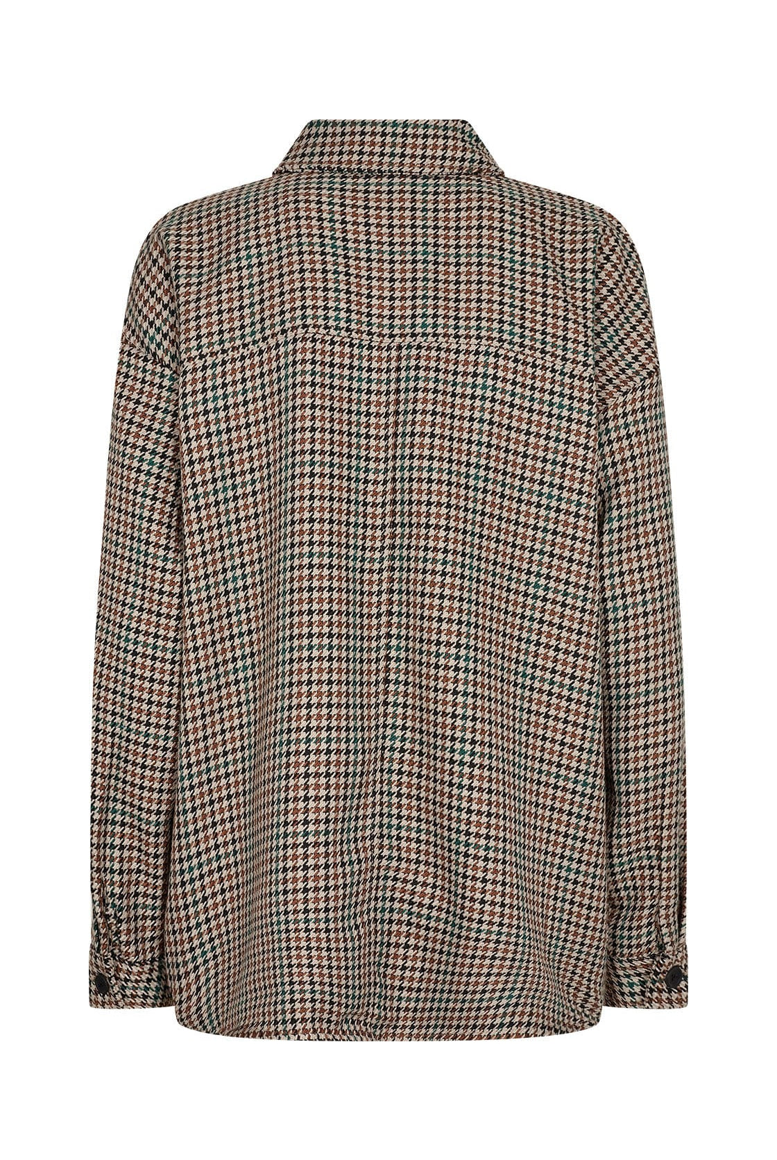 Soya Concept Tatyane Houndstooth Overshirt - Coffee Combi