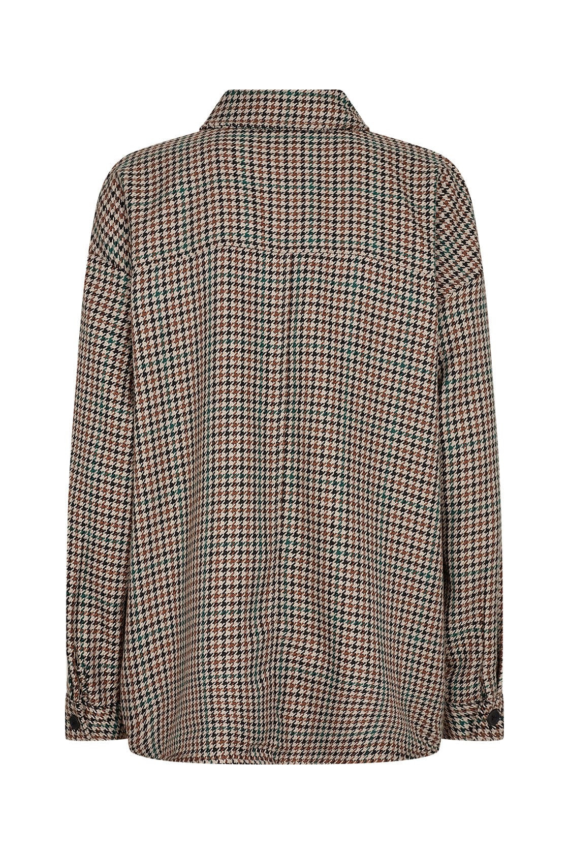 Soya Concept Tatyane Houndstooth Overshirt - Coffee Combi