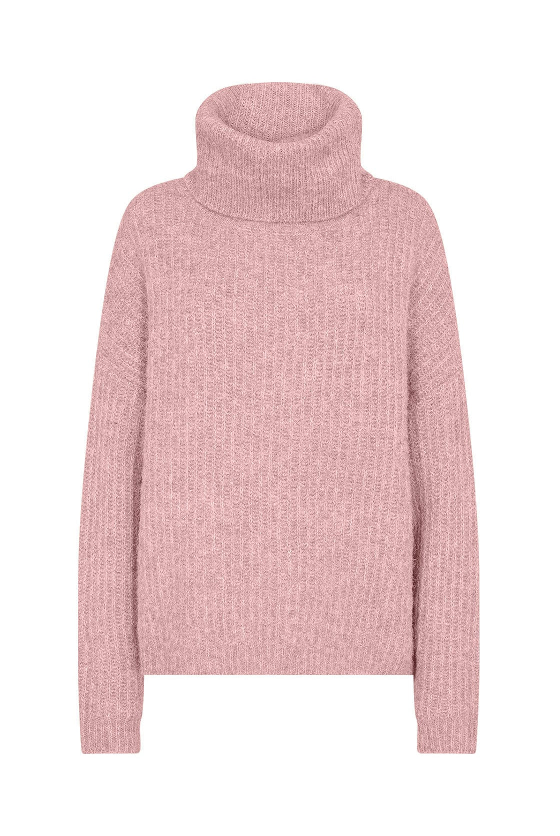 Soya Concept Torino Roll Neck Jumper - Shadow Rose Melange