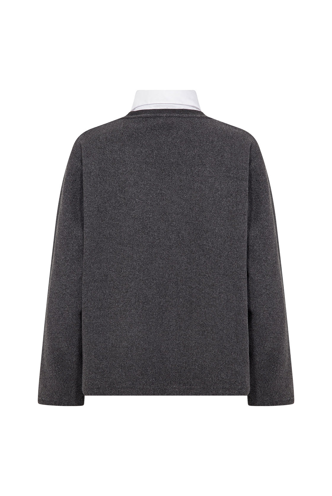 Soya Concept Vagna 2 in 1 Shirt and Wool Blend Jumper - Dark Earth Melange