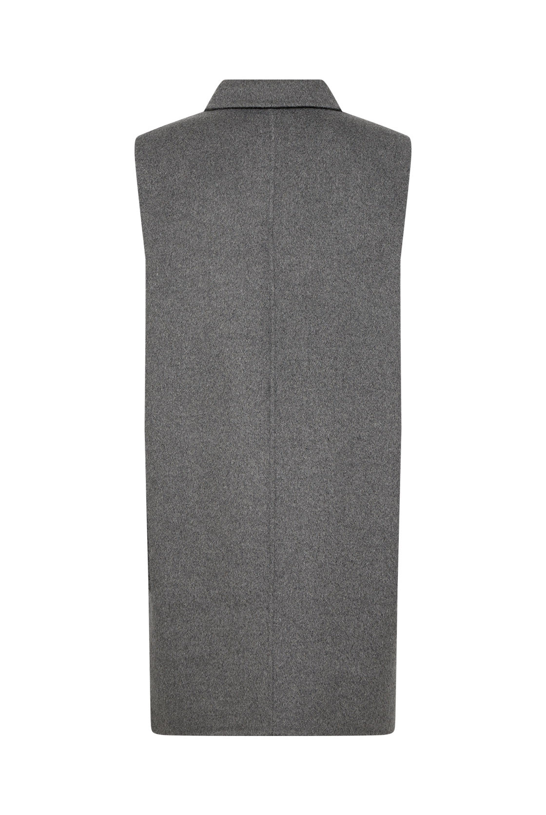 Soya Concept Vienna Longline Wool Blend Waistcoat - Dark Earth Melange