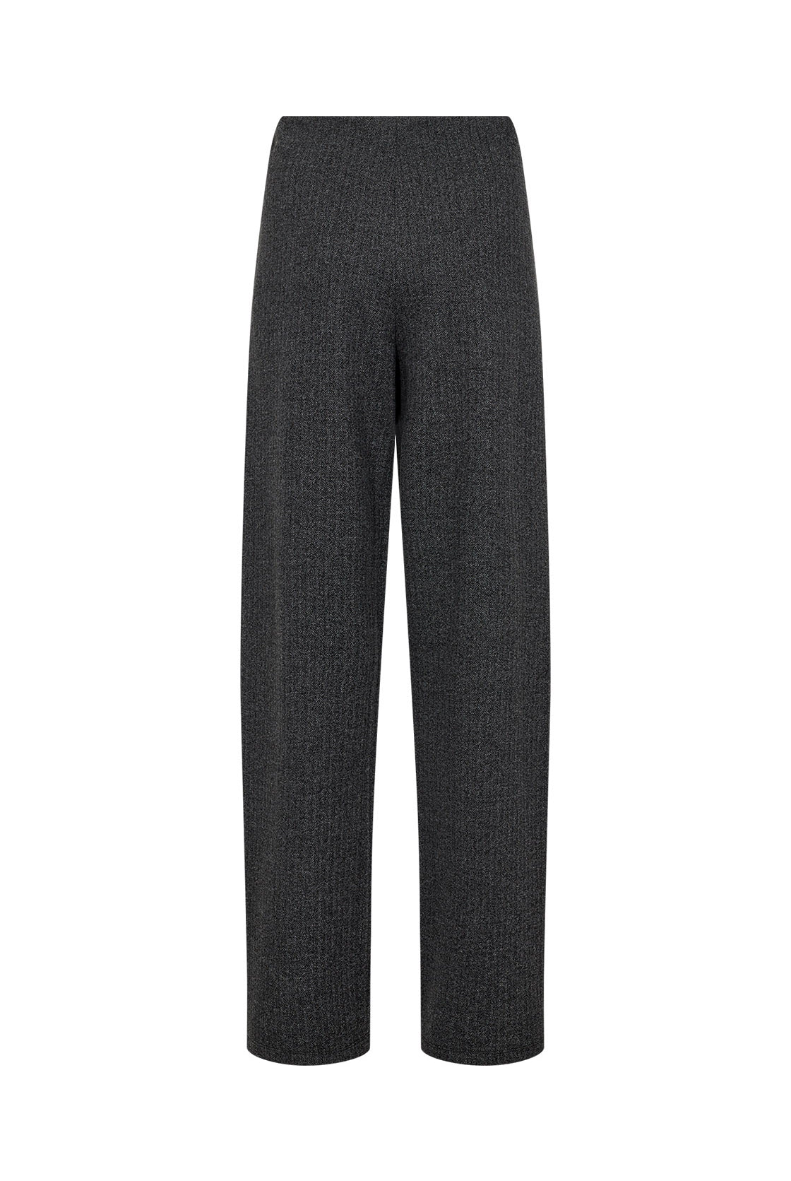 Soya Concept Vinja Warm Handle Straight Leg Trousers - Dark Earth Melange Comb