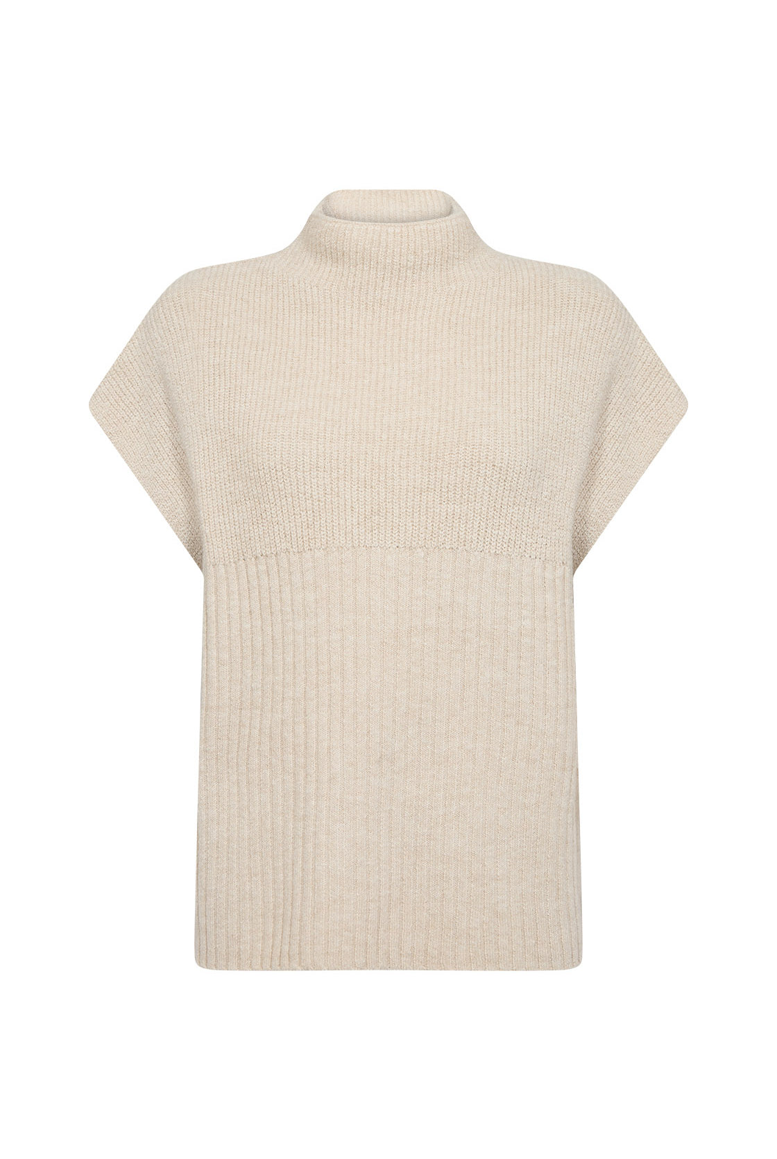 Soya Concept Virginia Knitted Drop Shoulder Jumper - Cream Melange