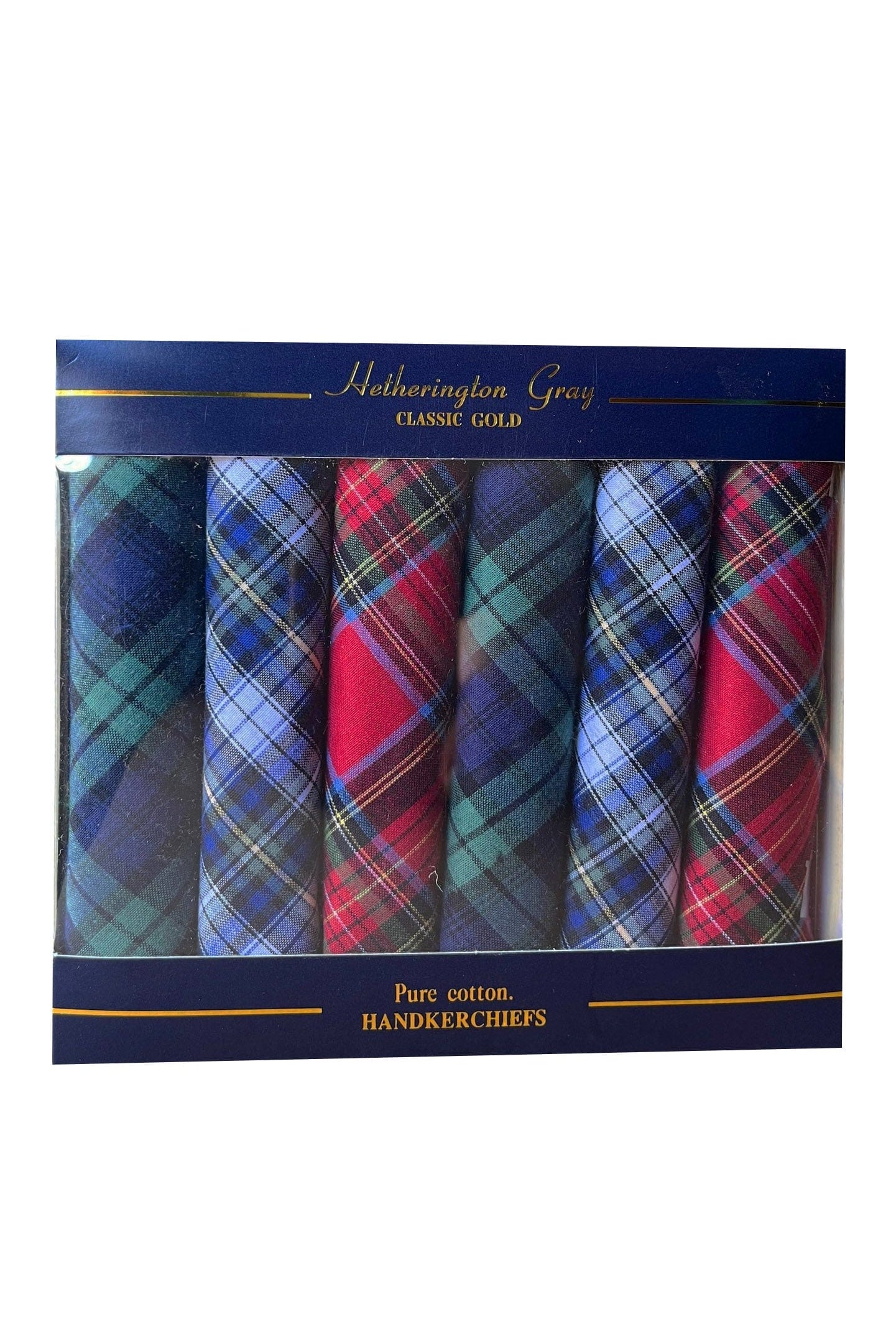 Spence Bryson Tartan 6 Pack of Handkerchiefs - Assorted MR65210_TARTAN_OS