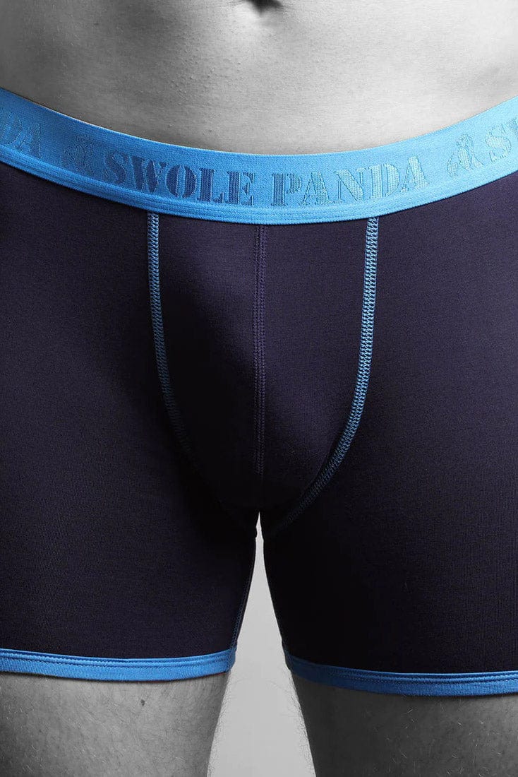 Swole Panda Bamboo Boxer Trunks 2 Pack - Navy/Racehorses
