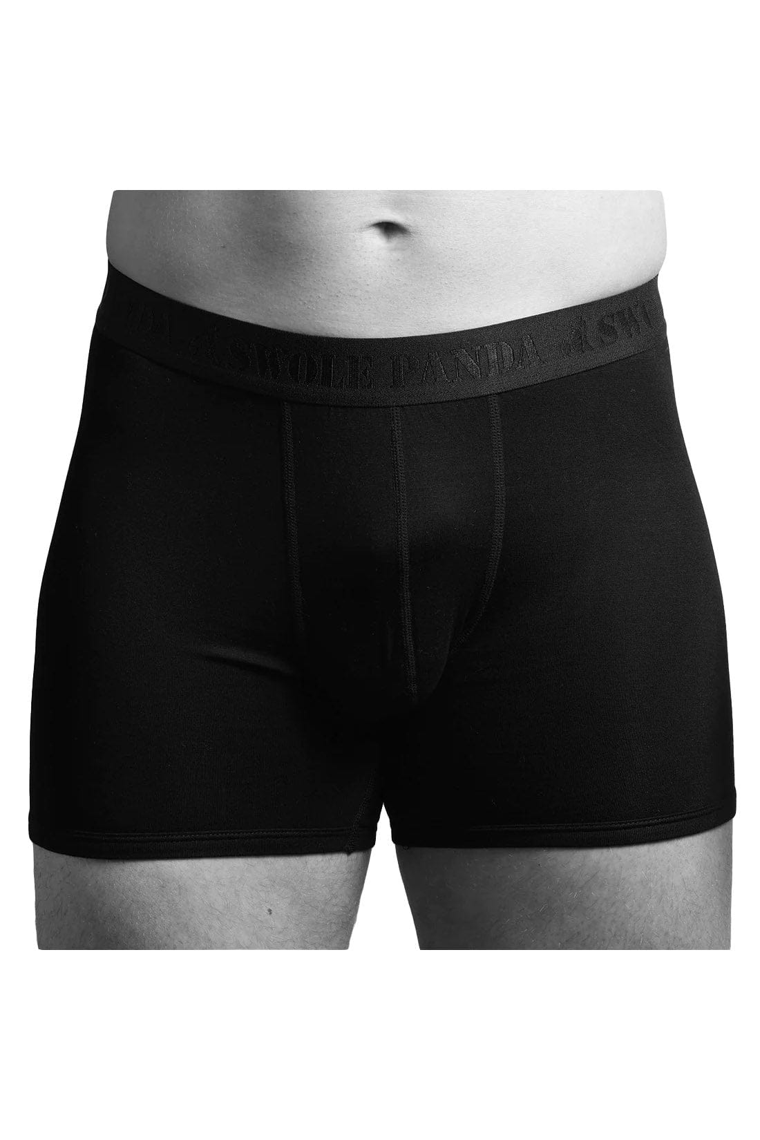Swole Panda Bamboo Boxer Trunks - Black