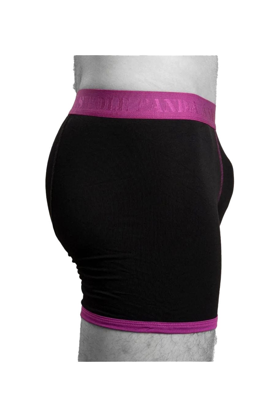 Swole Panda Bamboo Boxer Trunks - Navy/Purple